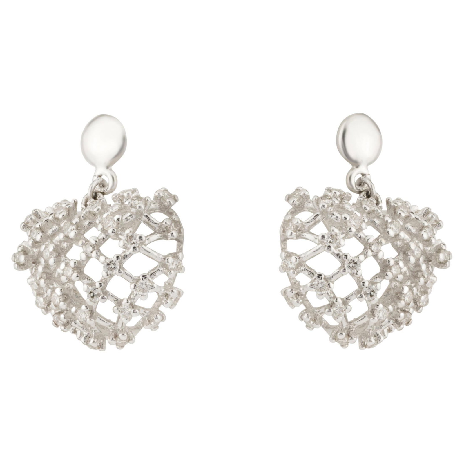 Natural Diamond Earring with 0.70 Carat Diamond in 18k Gold - 2