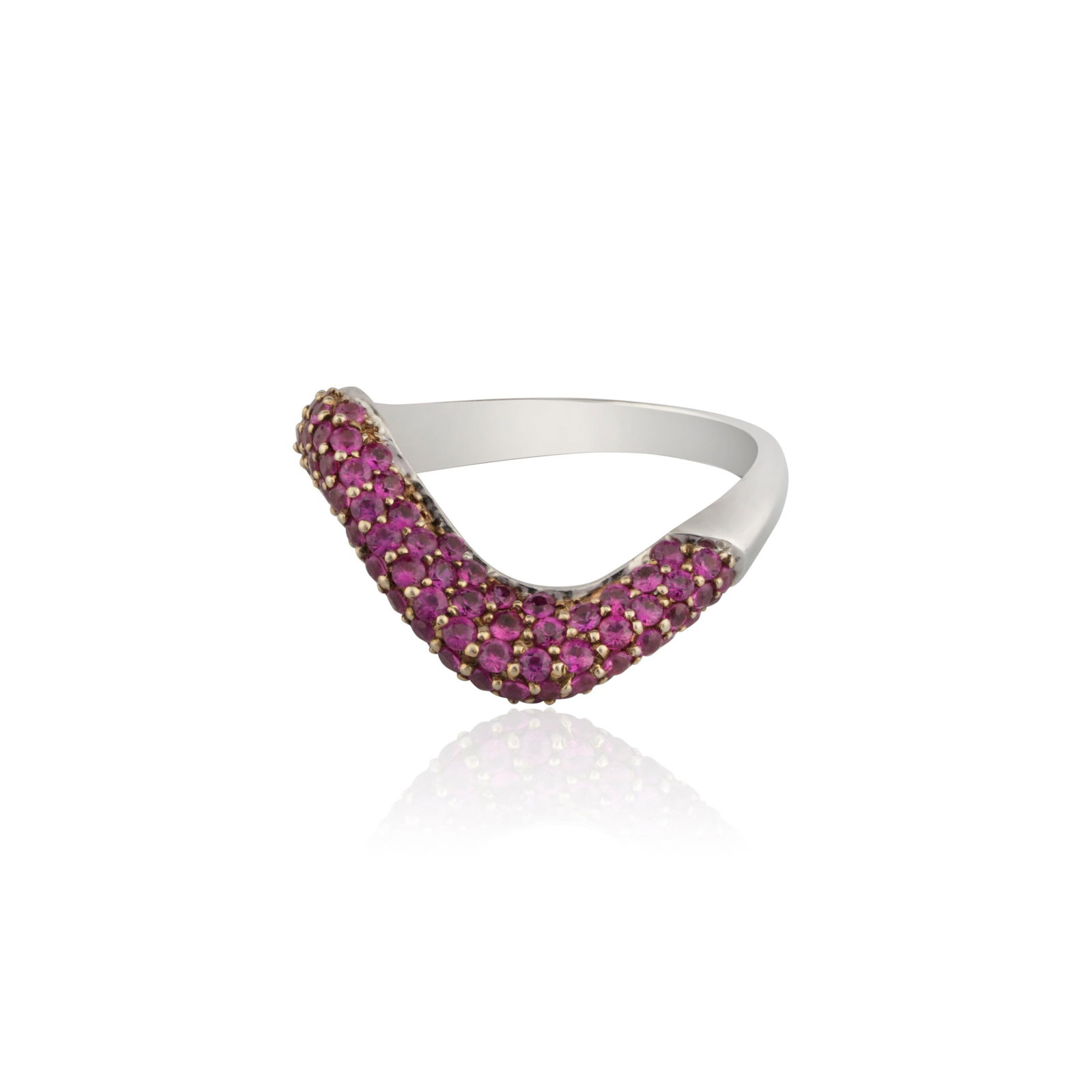 Natural Pink Sapphire Ring with 1.57 Carsts in 18k Gold - 3