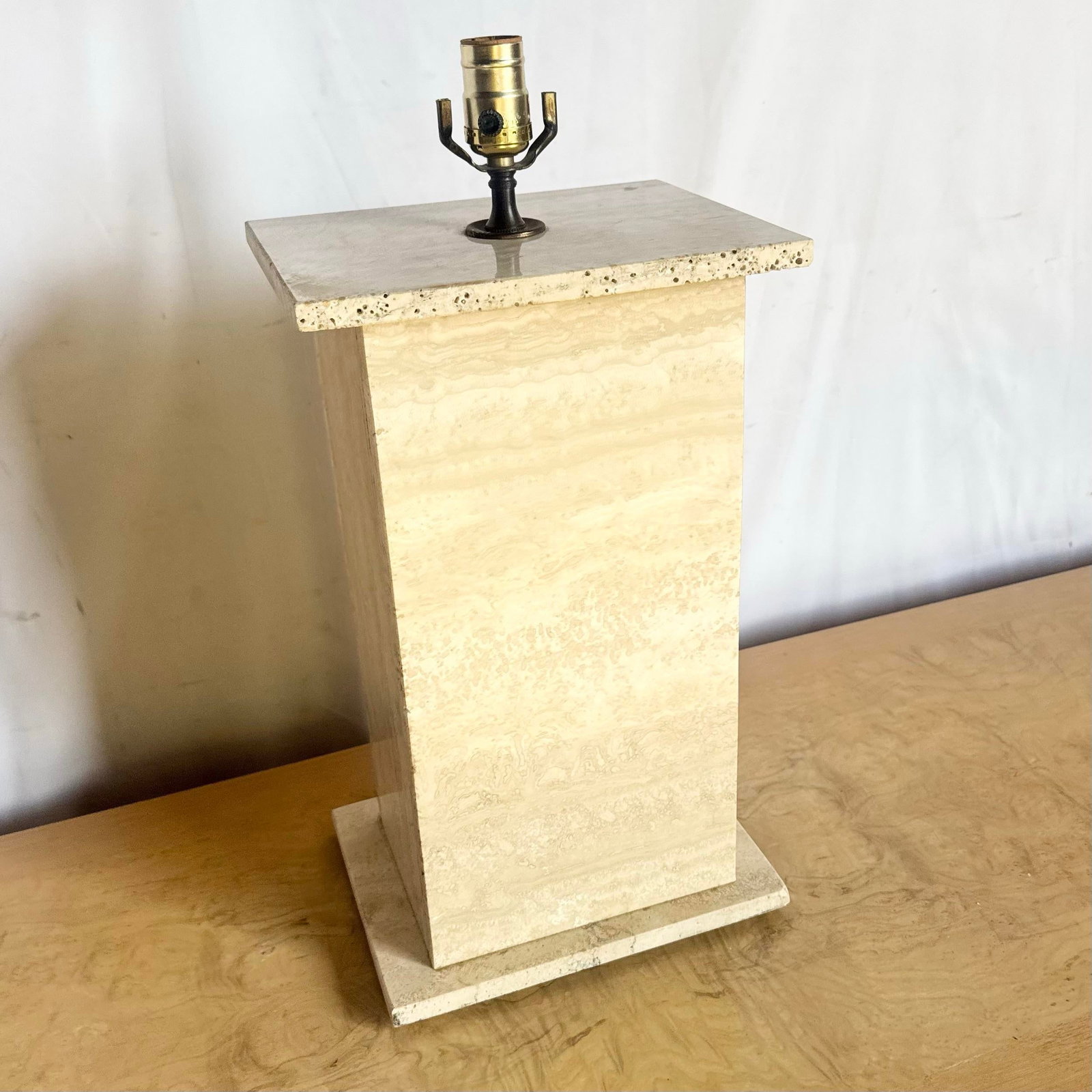 Vintage Travertine Table Lamp - 2