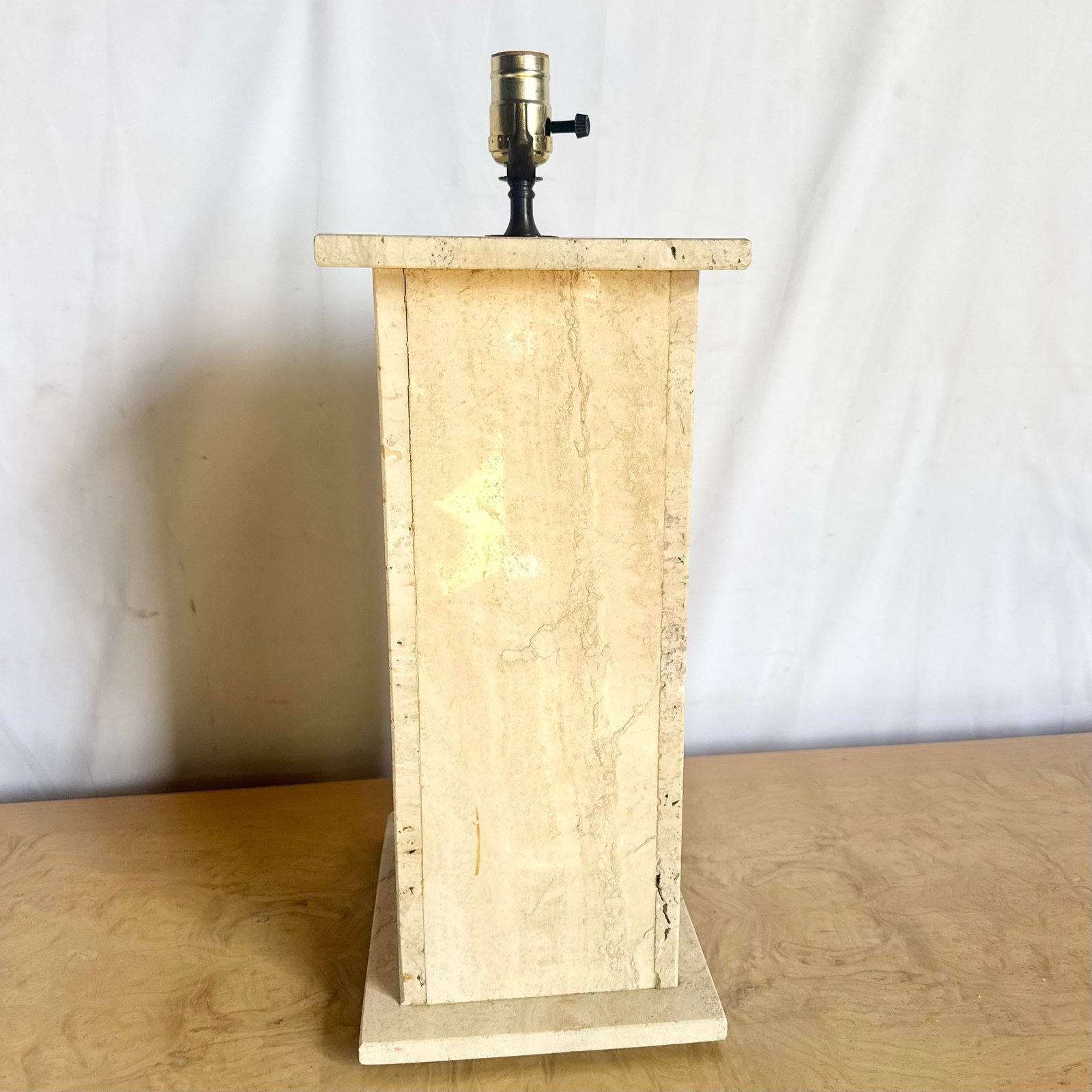 Vintage Travertine Table Lamp - 5