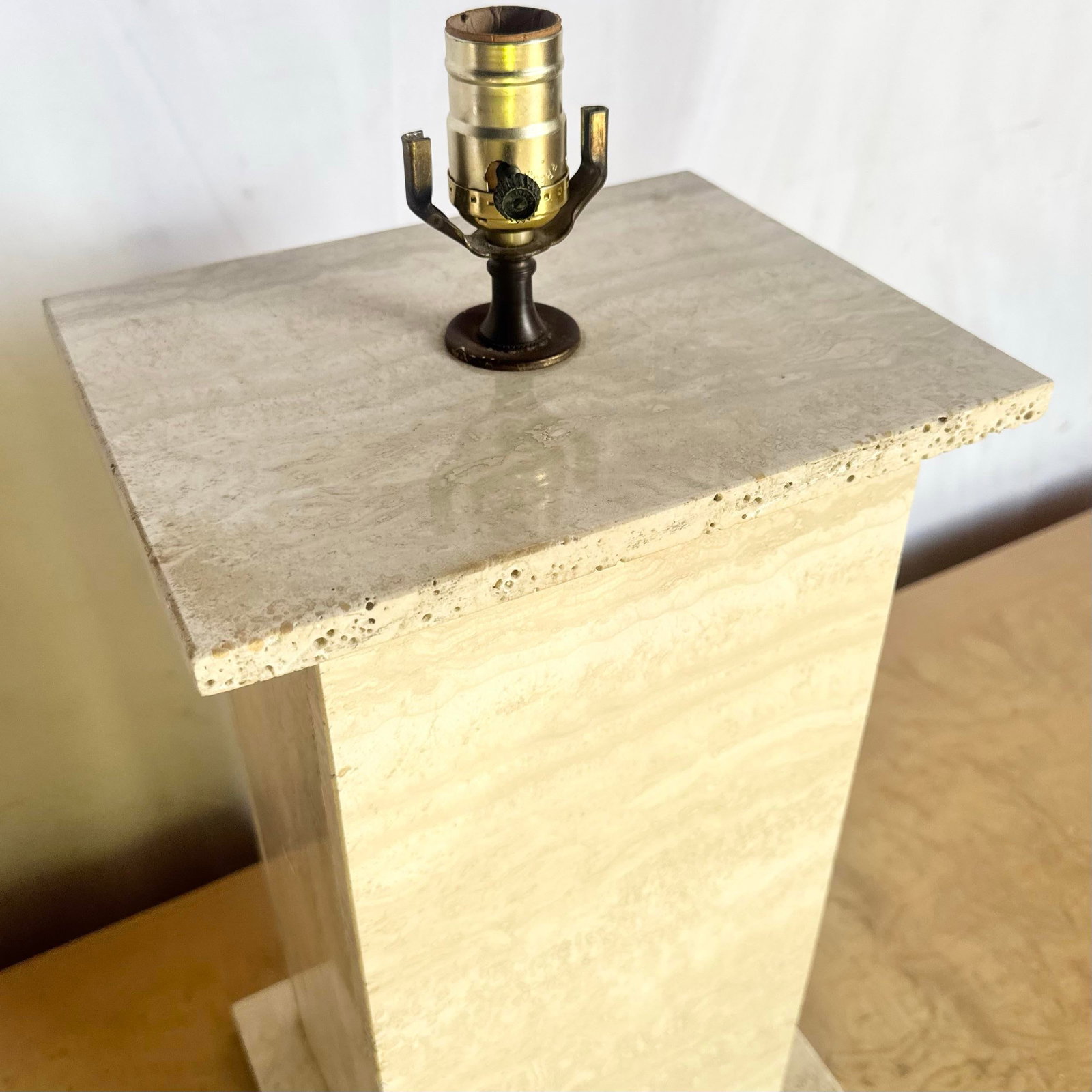 Vintage Travertine Table Lamp - 8
