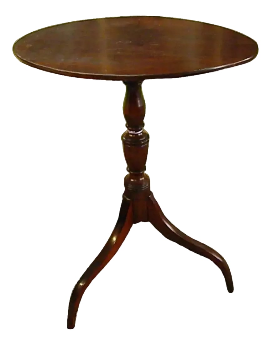 18th Century Mahogany American Tilt Top Tea Table or Candle Stand (1 of 16)
