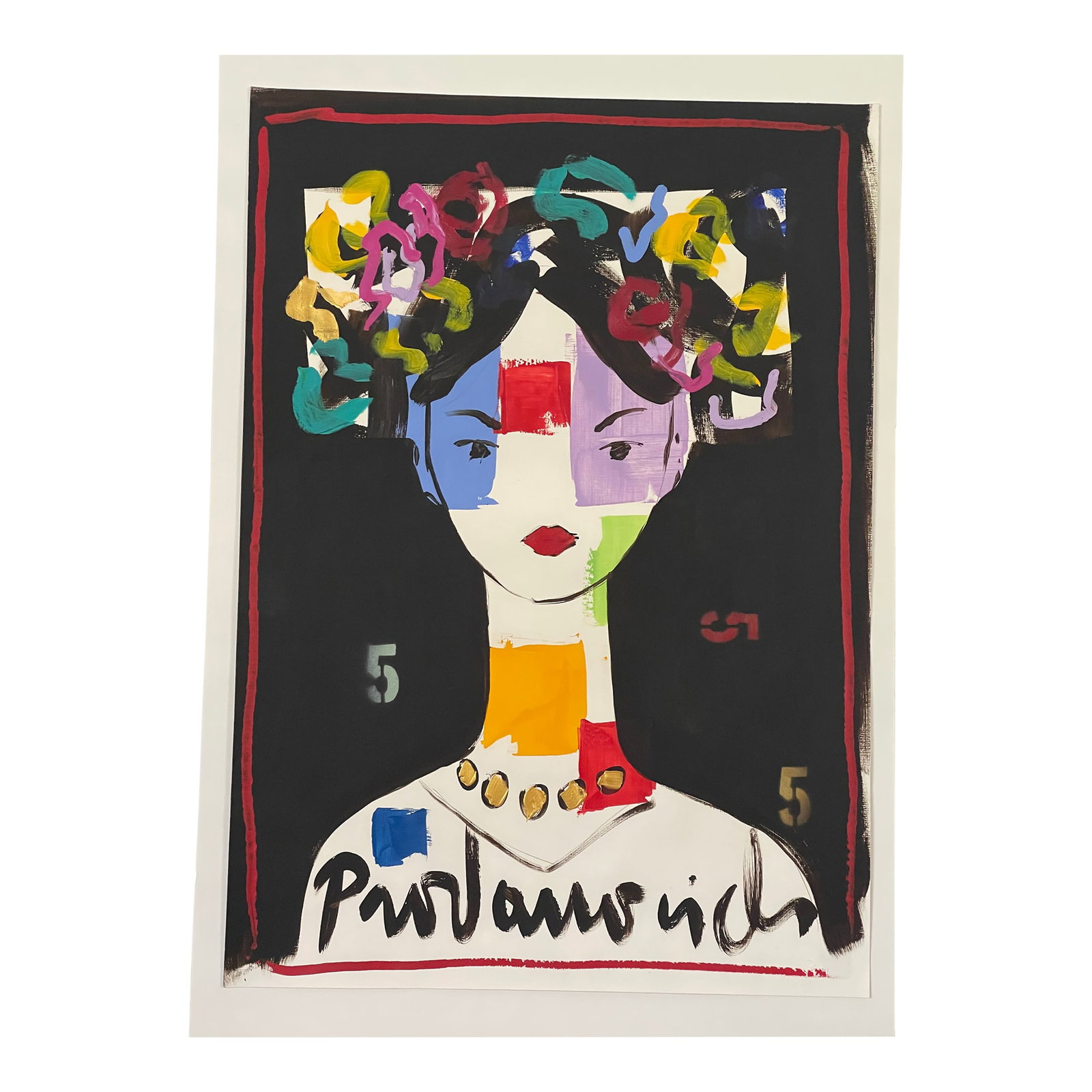 Contemporary American Original Art on Paper v Prodanivich: Contemporary American original art on paper, acrylic on paper. Signed and stamped Vladimir Prodanivich. Condition: Alterations: Original Condition Unaltered Imperfections: Some Imperfections