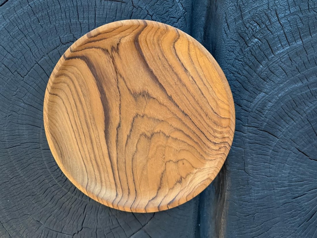 Andrianna Shamaris Minimalist Teak Wood Plates - Set of 5 - 10