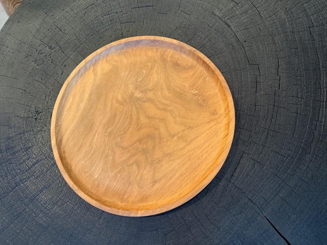 Andrianna Shamaris Minimalist Teak Wood Plates - Set of 5 - 13