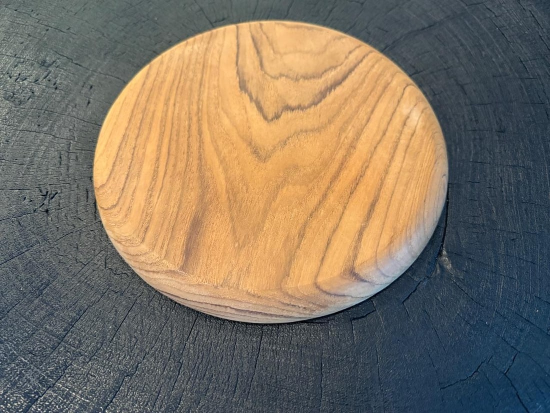 Andrianna Shamaris Minimalist Teak Wood Plates - Set of 5 - 18