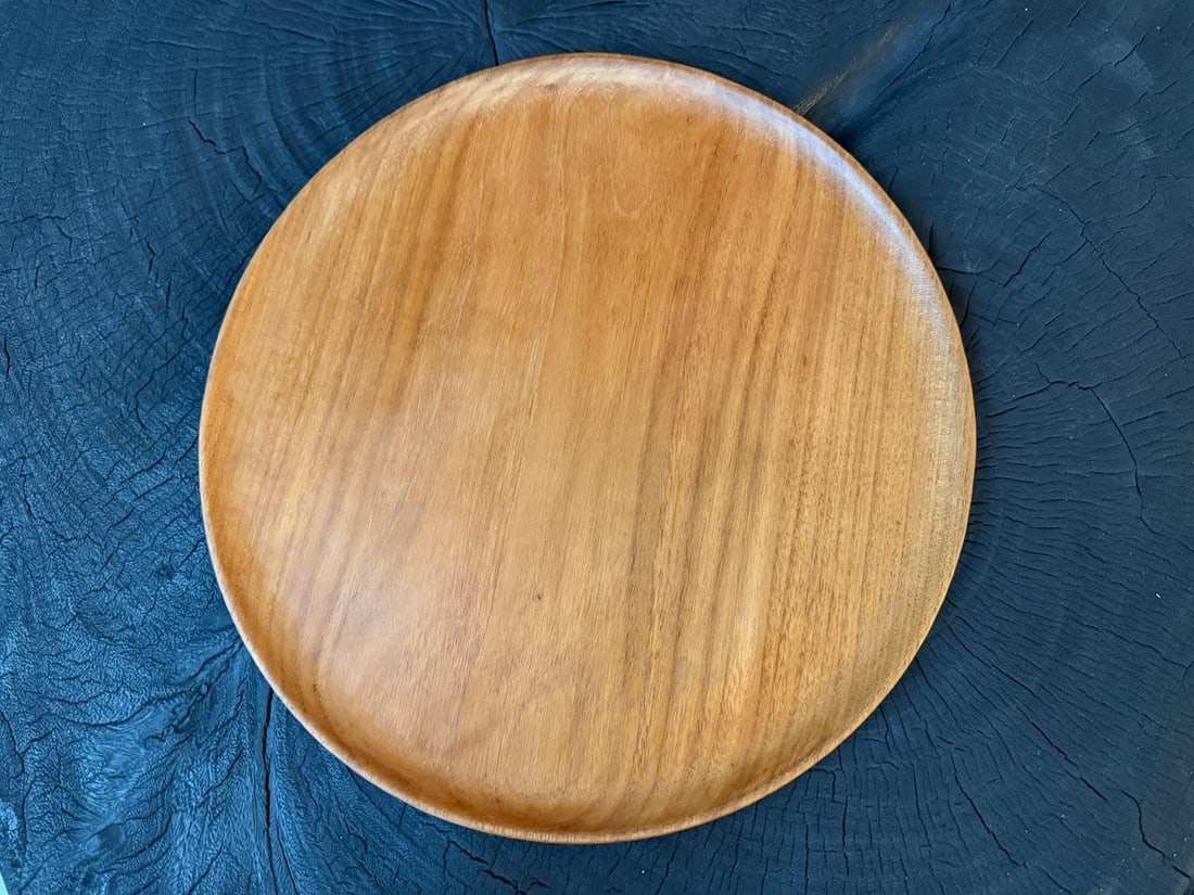 Andrianna Shamaris Minimalist Teak Wood Plates - Set of 5 - 7