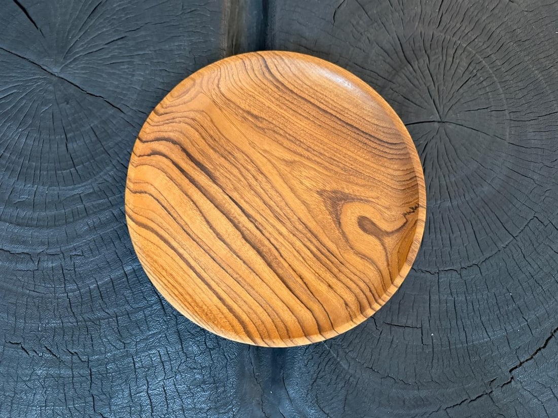 Andrianna Shamaris Minimalist Teak Wood Plates - Set of 5 - 9