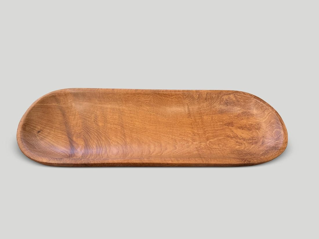 Andrianna Shamaris Oval Teak Wood Platter - 3