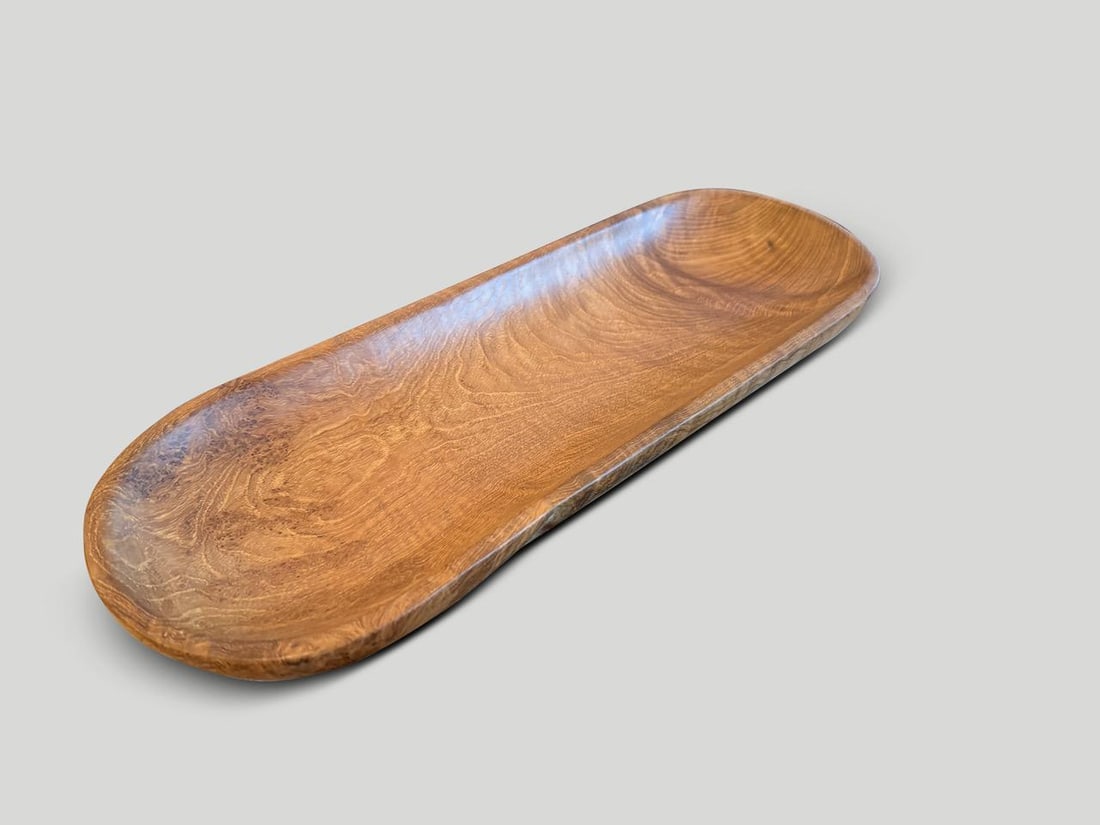 Andrianna Shamaris Oval Teak Wood Platter - 5