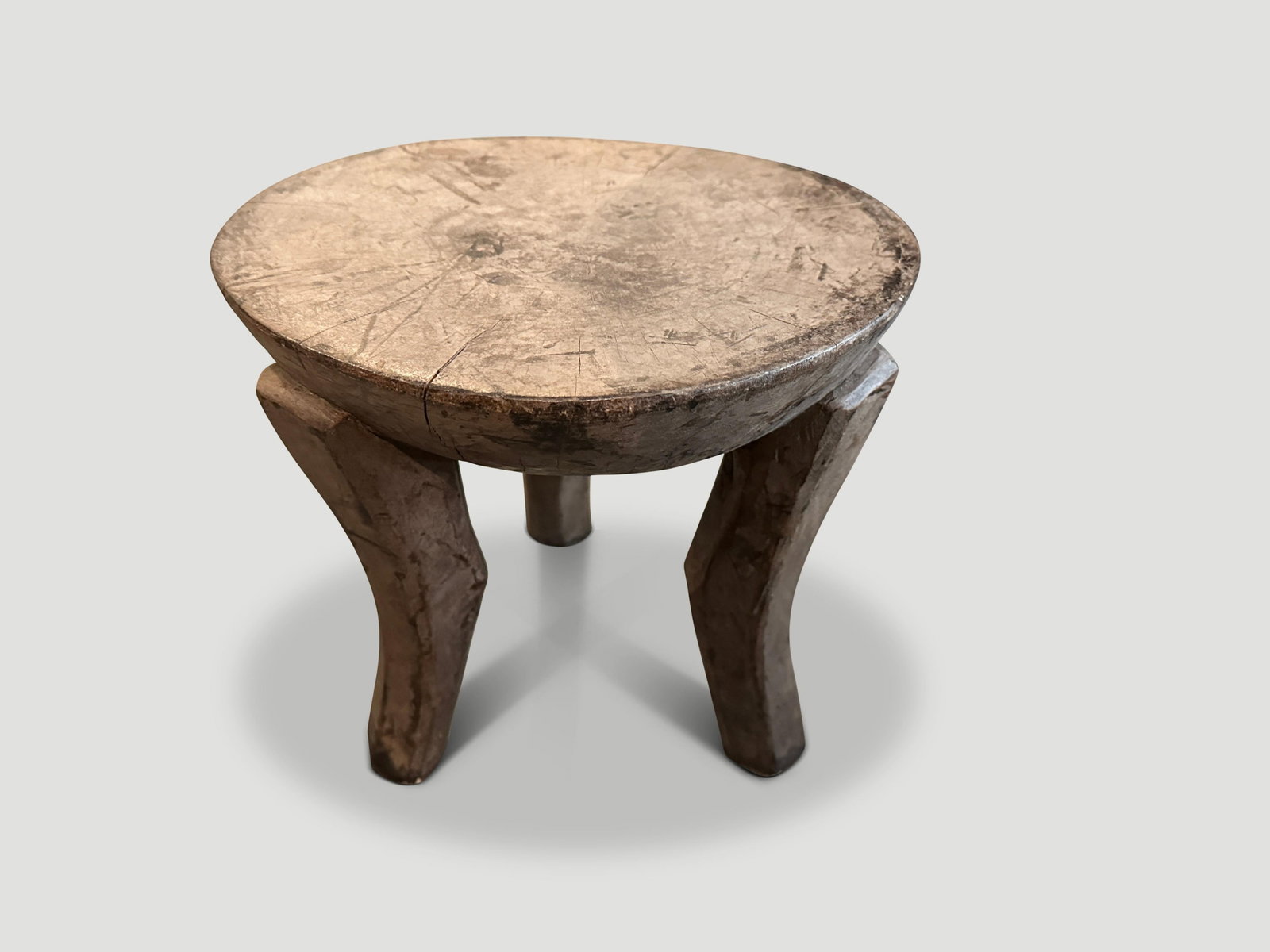 Antique African Wood Side Table - 3