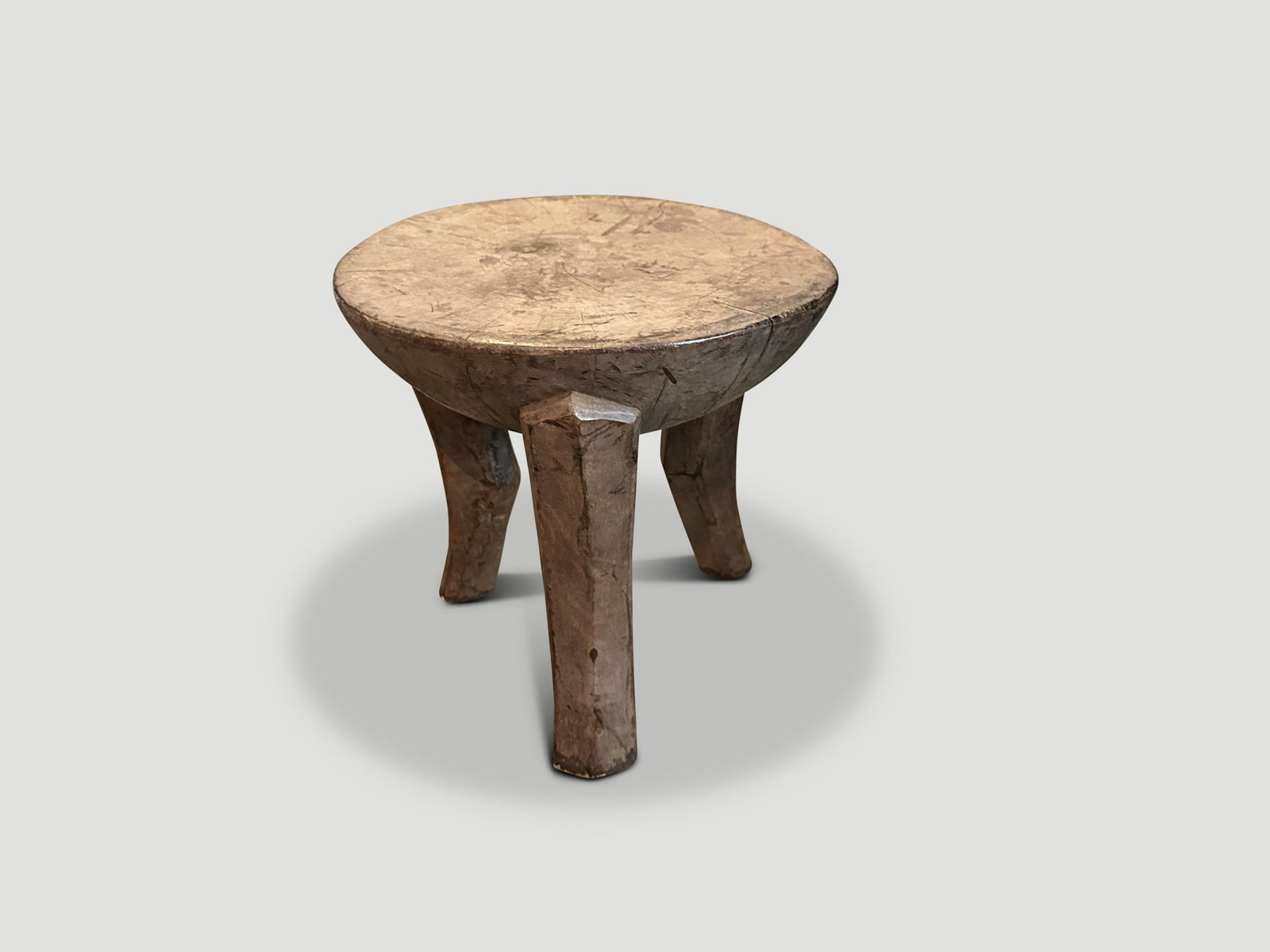 Antique African Wood Side Table - 4