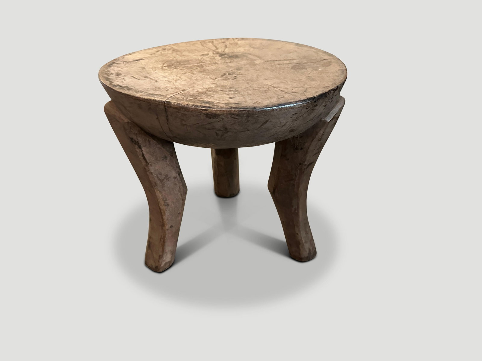 Antique African Wood Side Table - 5