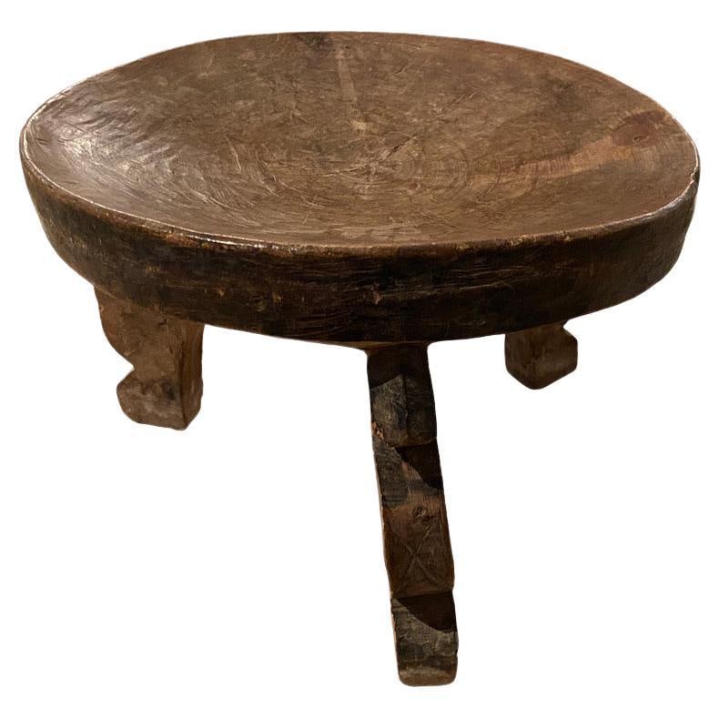 Antique African Tray Side Table or Bowl - 2