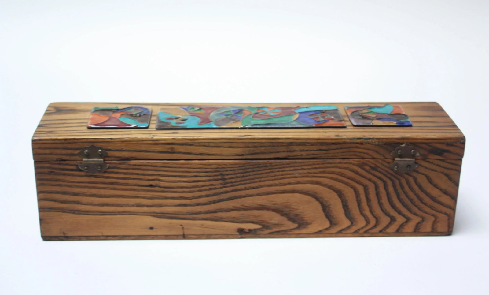 1940s Elizabeth Bensley Enamel and Zebrawood Decorative Box - 10