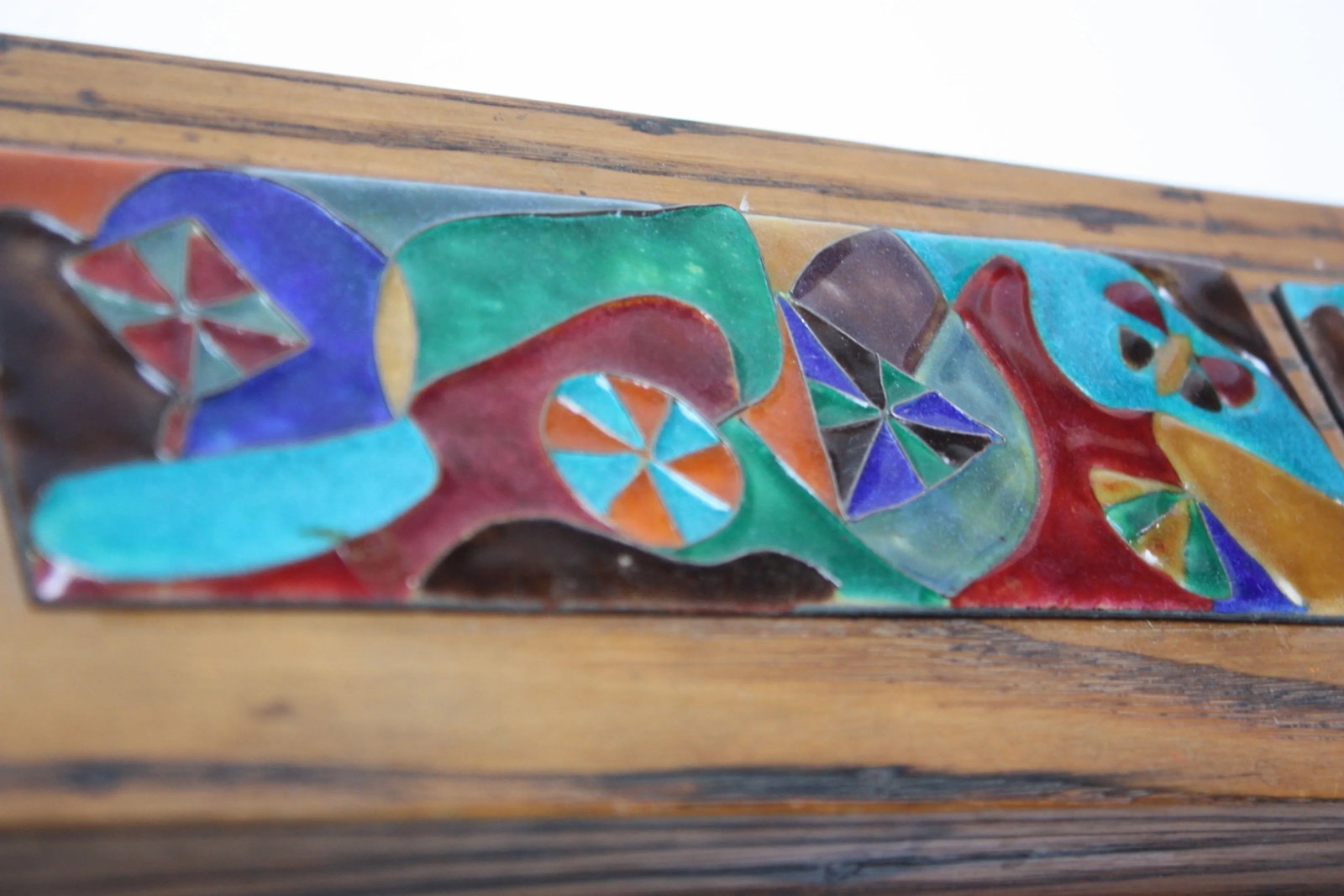 1940s Elizabeth Bensley Enamel and Zebrawood Decorative Box - 5