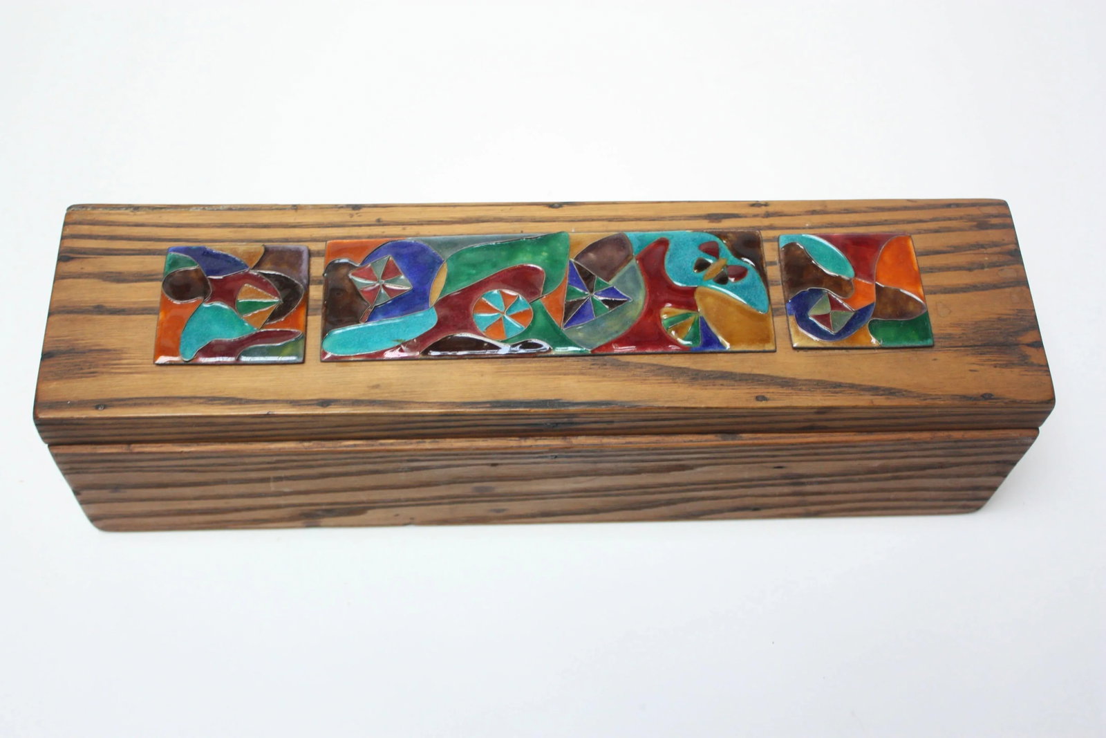 1940s Elizabeth Bensley Enamel and Zebrawood Decorative Box - 8