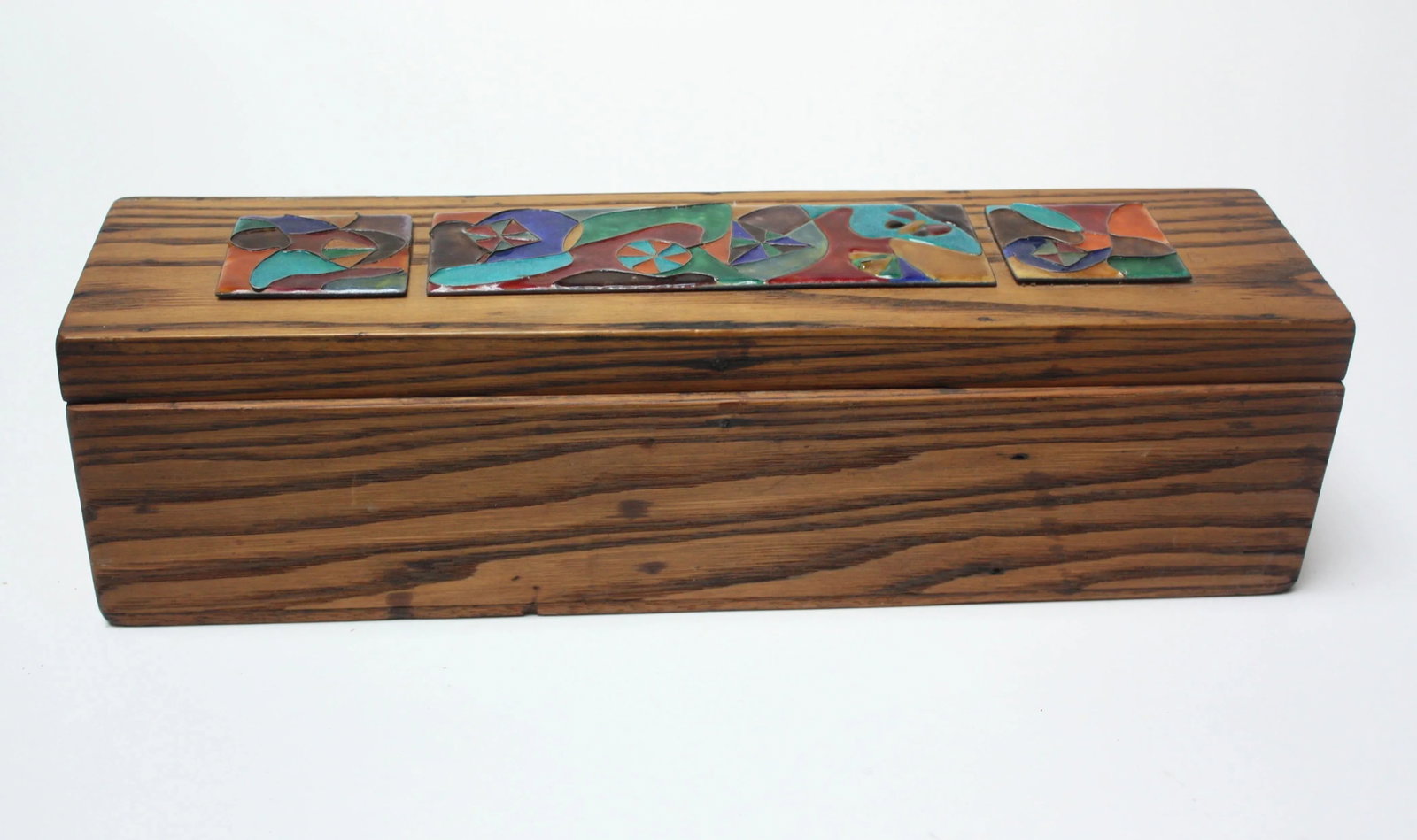 1940s Elizabeth Bensley Enamel and Zebrawood Decorative Box - 9