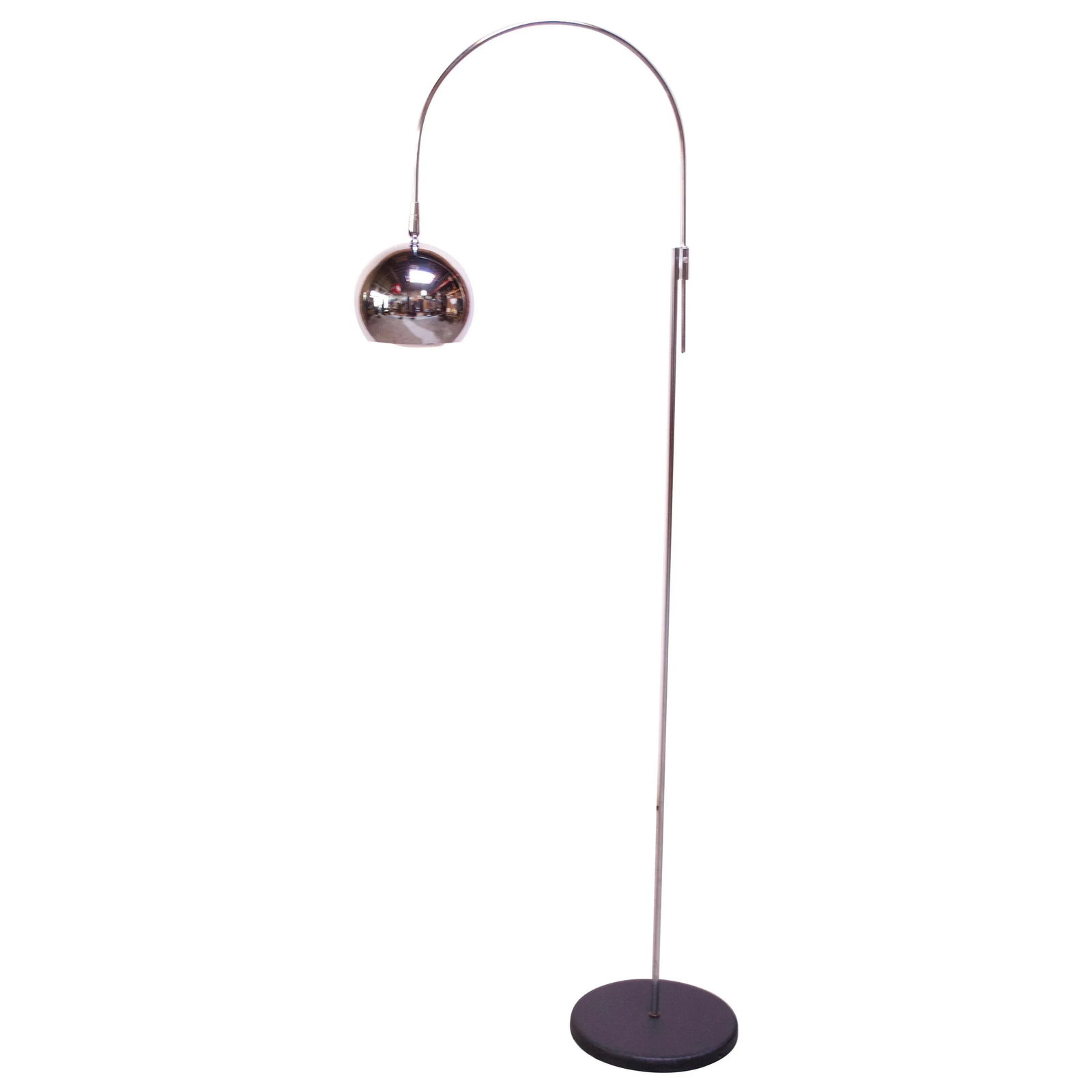 Vintage Robert Sonneman Chrome Adjustable 'Arc' Lamp - 12