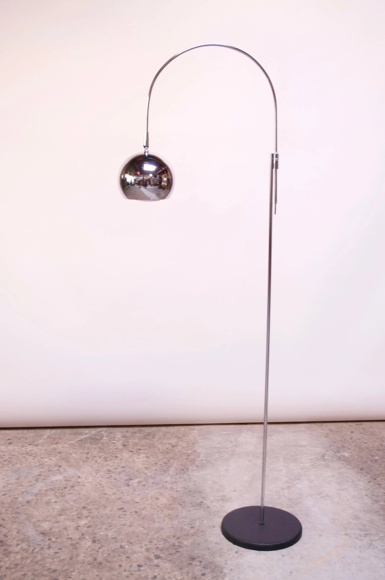 Vintage Robert Sonneman Chrome Adjustable 'Arc' Lamp - 2