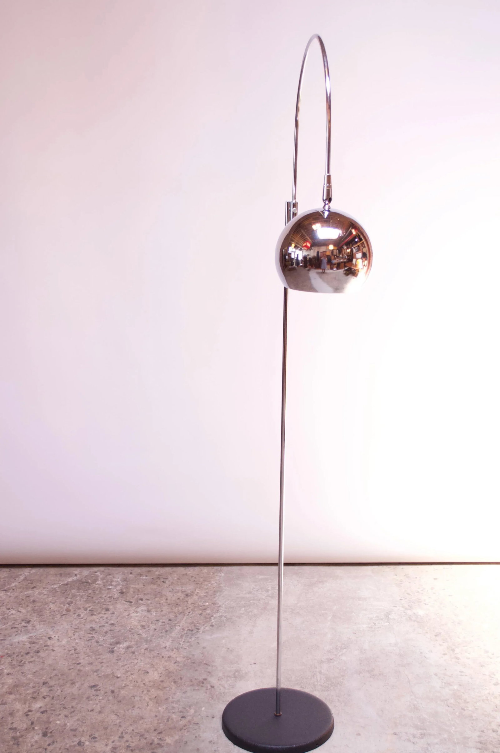 Vintage Robert Sonneman Chrome Adjustable 'Arc' Lamp - 6