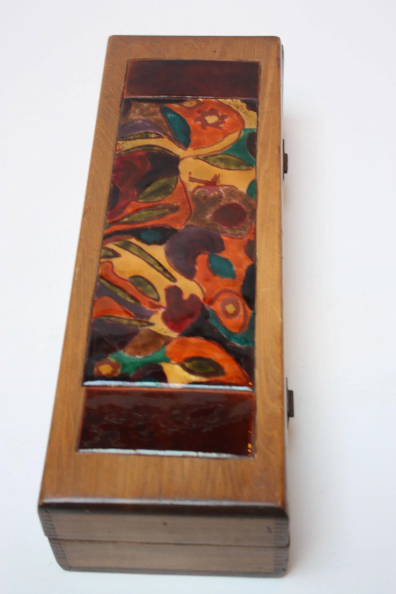 1940s Enamel and Wooden Box by Elizabeth Bensley - 10