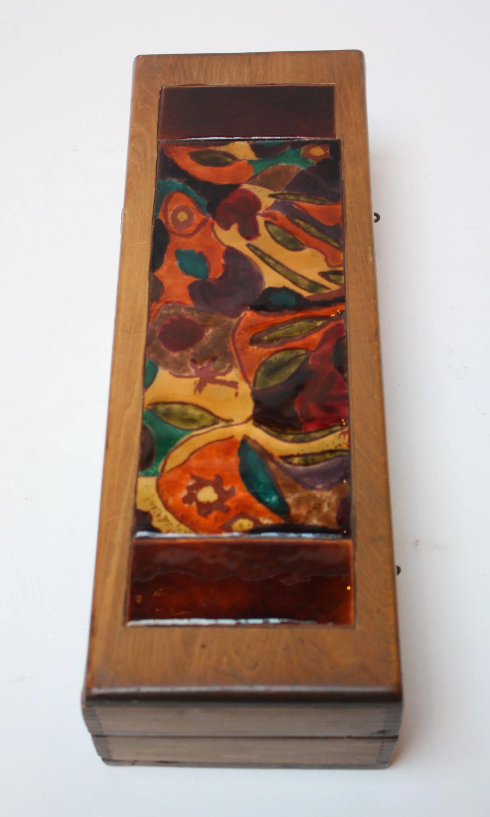 1940s Enamel and Wooden Box by Elizabeth Bensley - 11