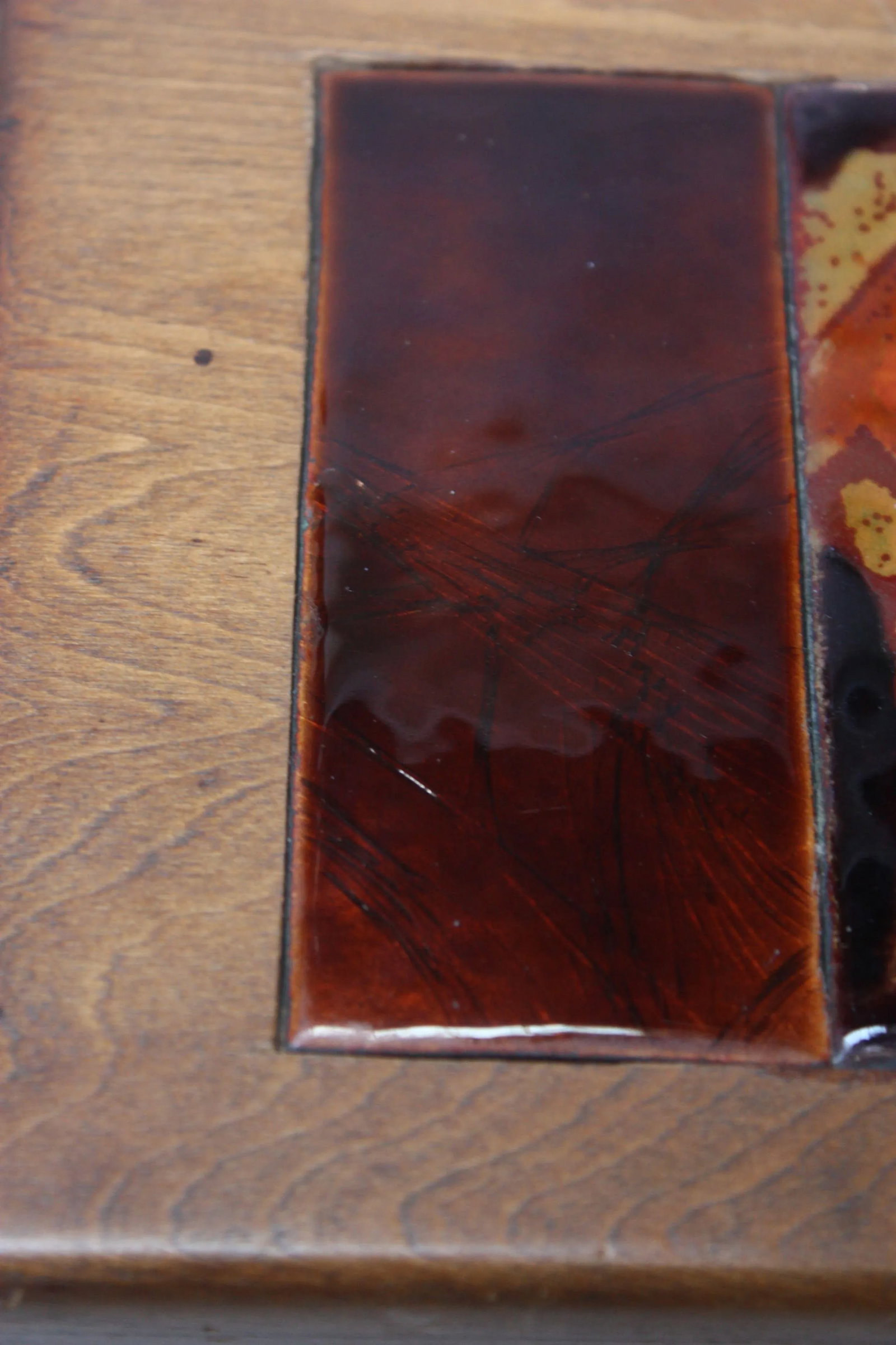 1940s Enamel and Wooden Box by Elizabeth Bensley - 5