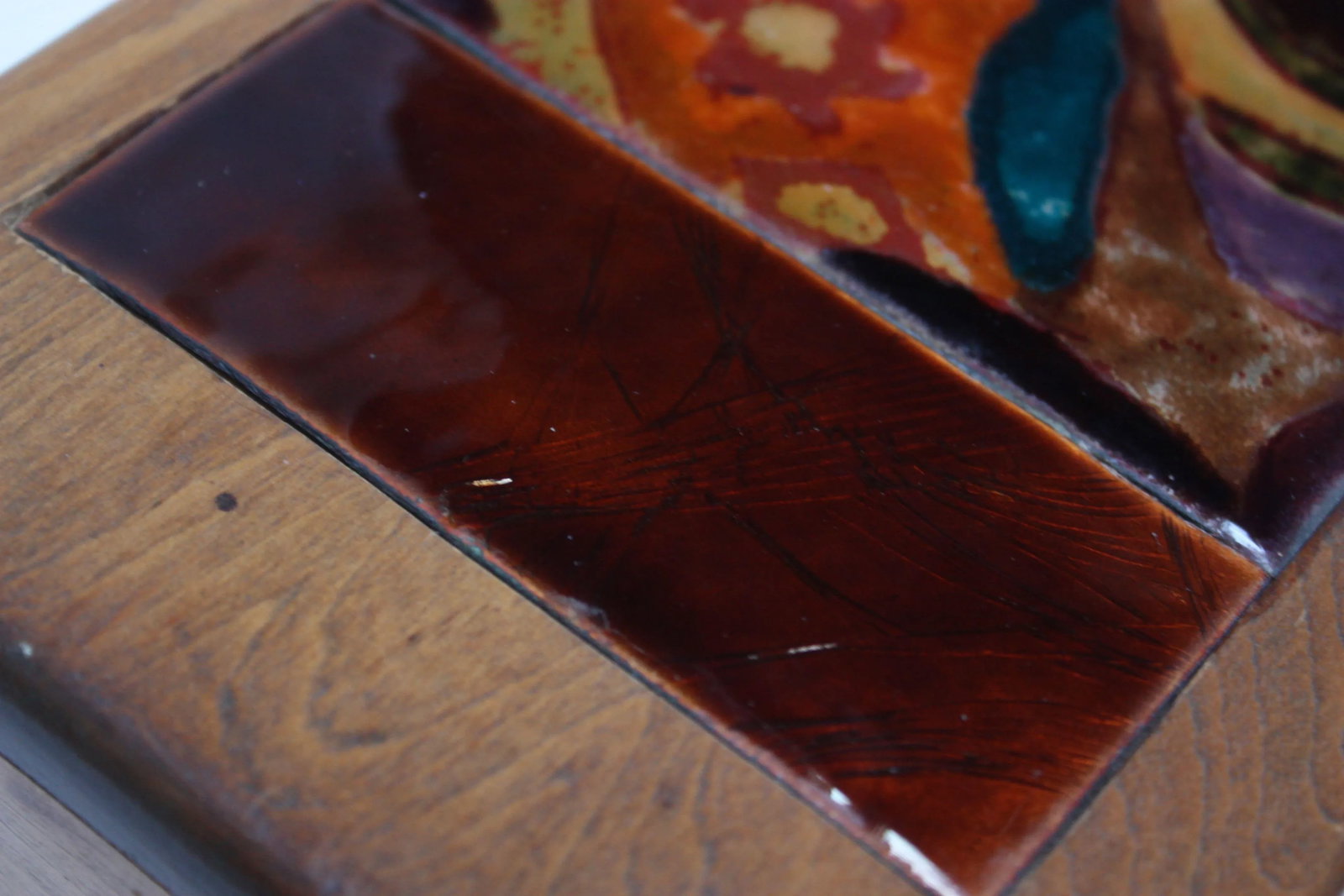 1940s Enamel and Wooden Box by Elizabeth Bensley - 6