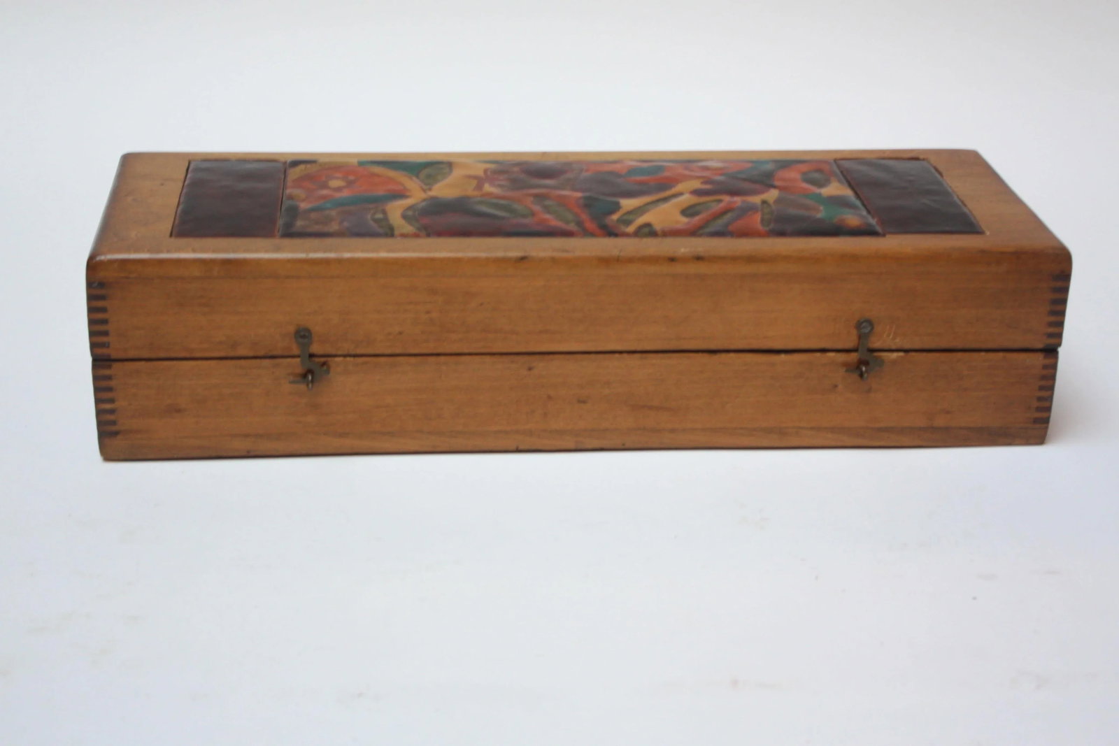 1940s Enamel and Wooden Box by Elizabeth Bensley - 9