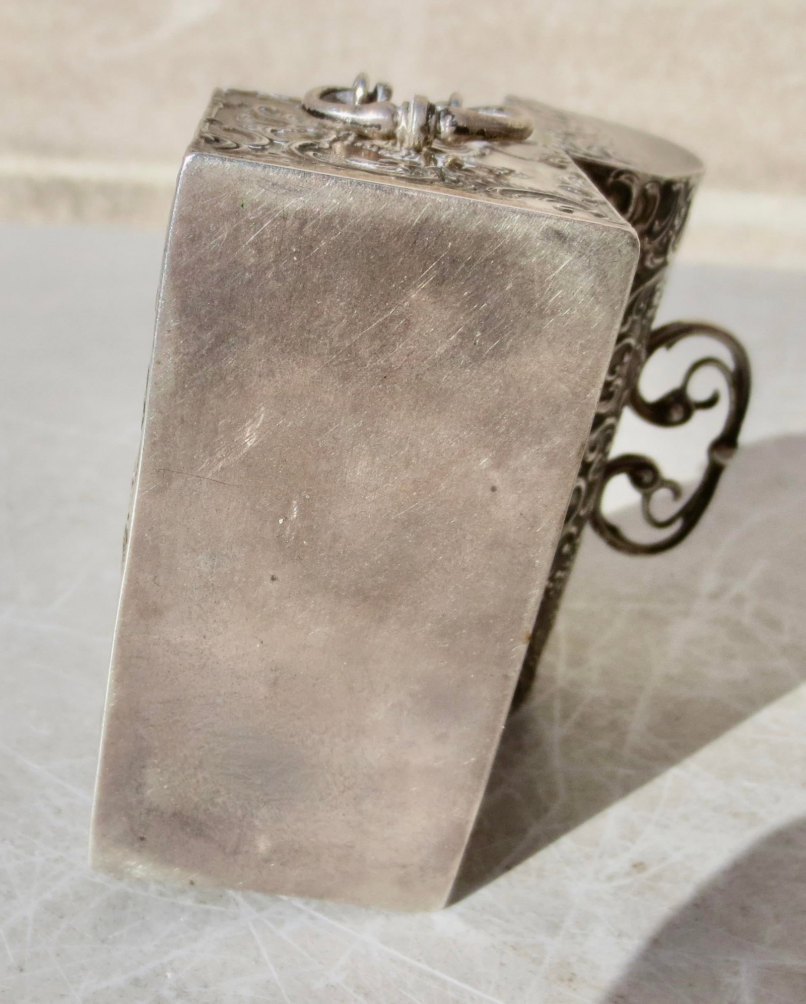 Antique German Silver Cask Jewelry Chest Circa 1880s - 5