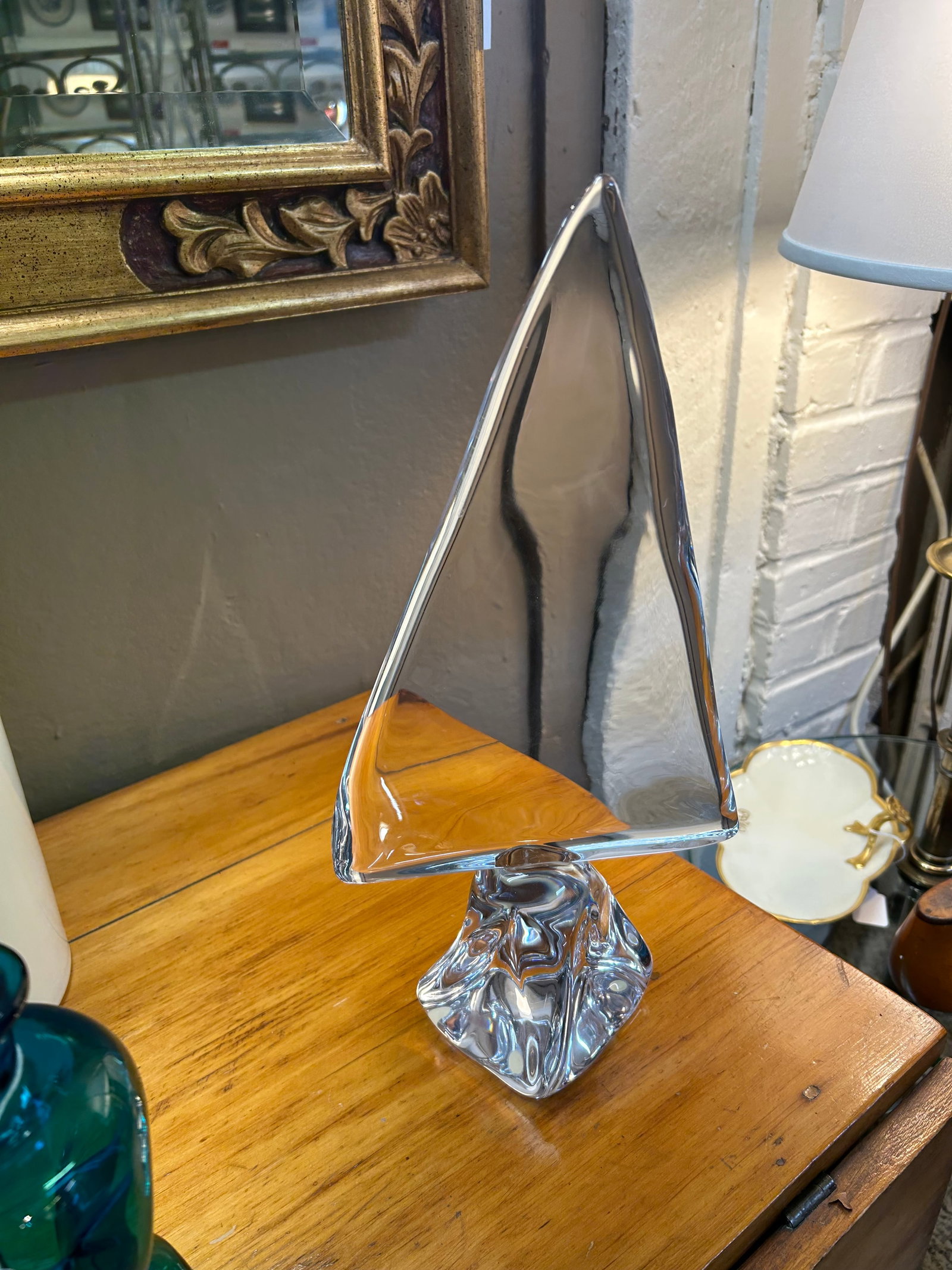 Daum Heavy Glass Sailboat Sculpture - 2