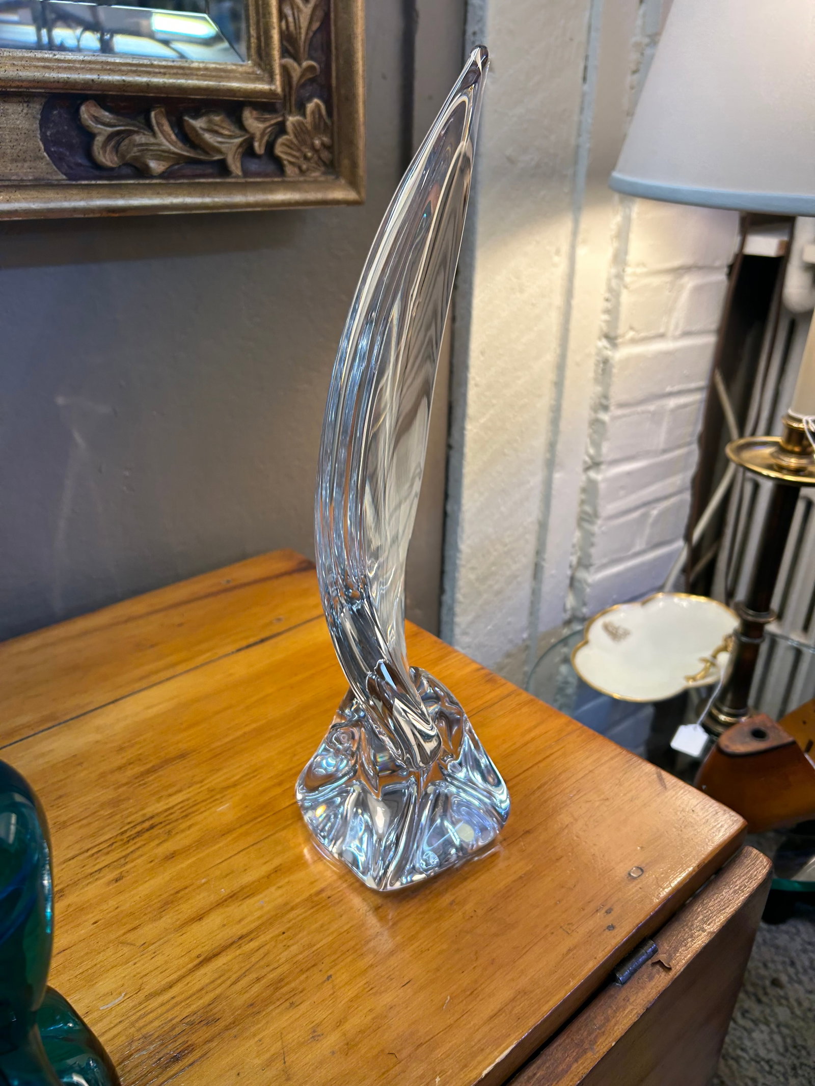 Daum Heavy Glass Sailboat Sculpture - 3