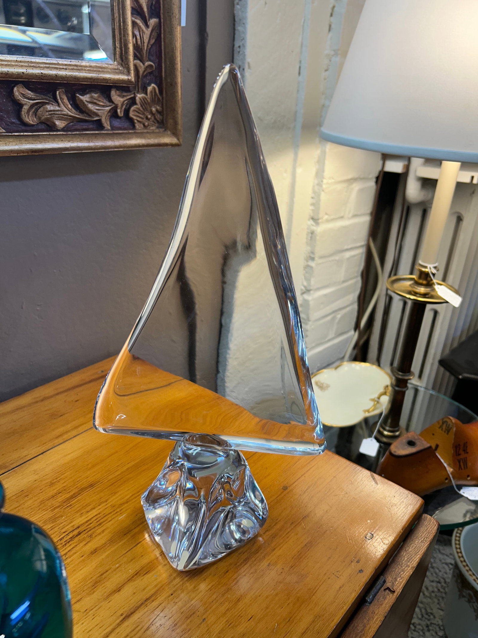 Daum Heavy Glass Sailboat Sculpture - 5