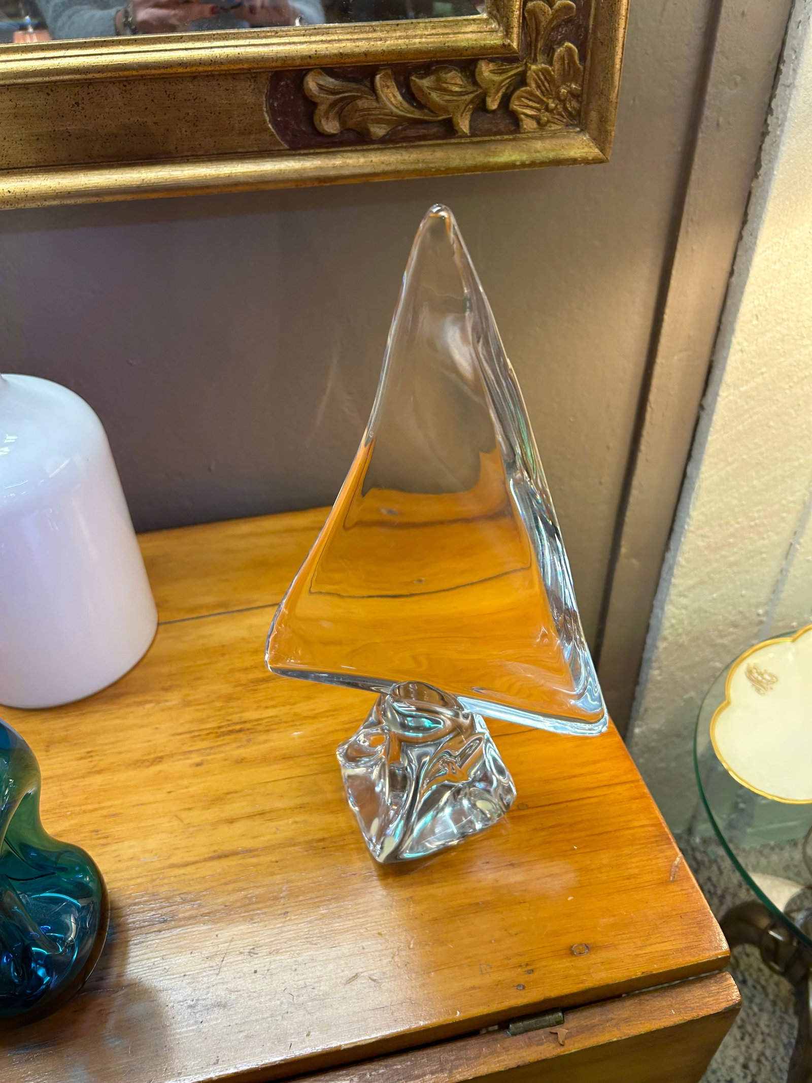 Daum Heavy Glass Sailboat Sculpture - 8