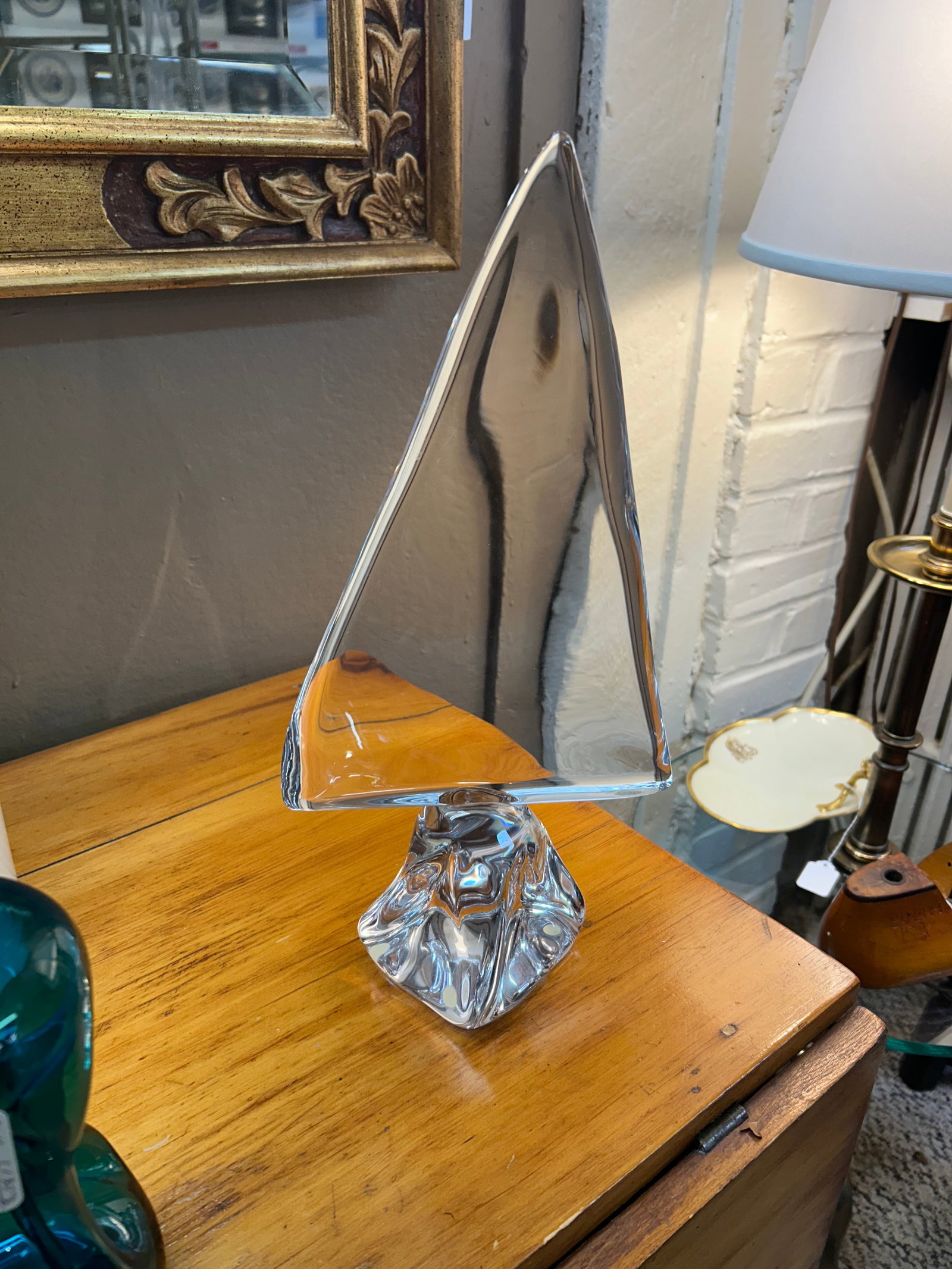 Daum Heavy Glass Sailboat Sculpture - 9