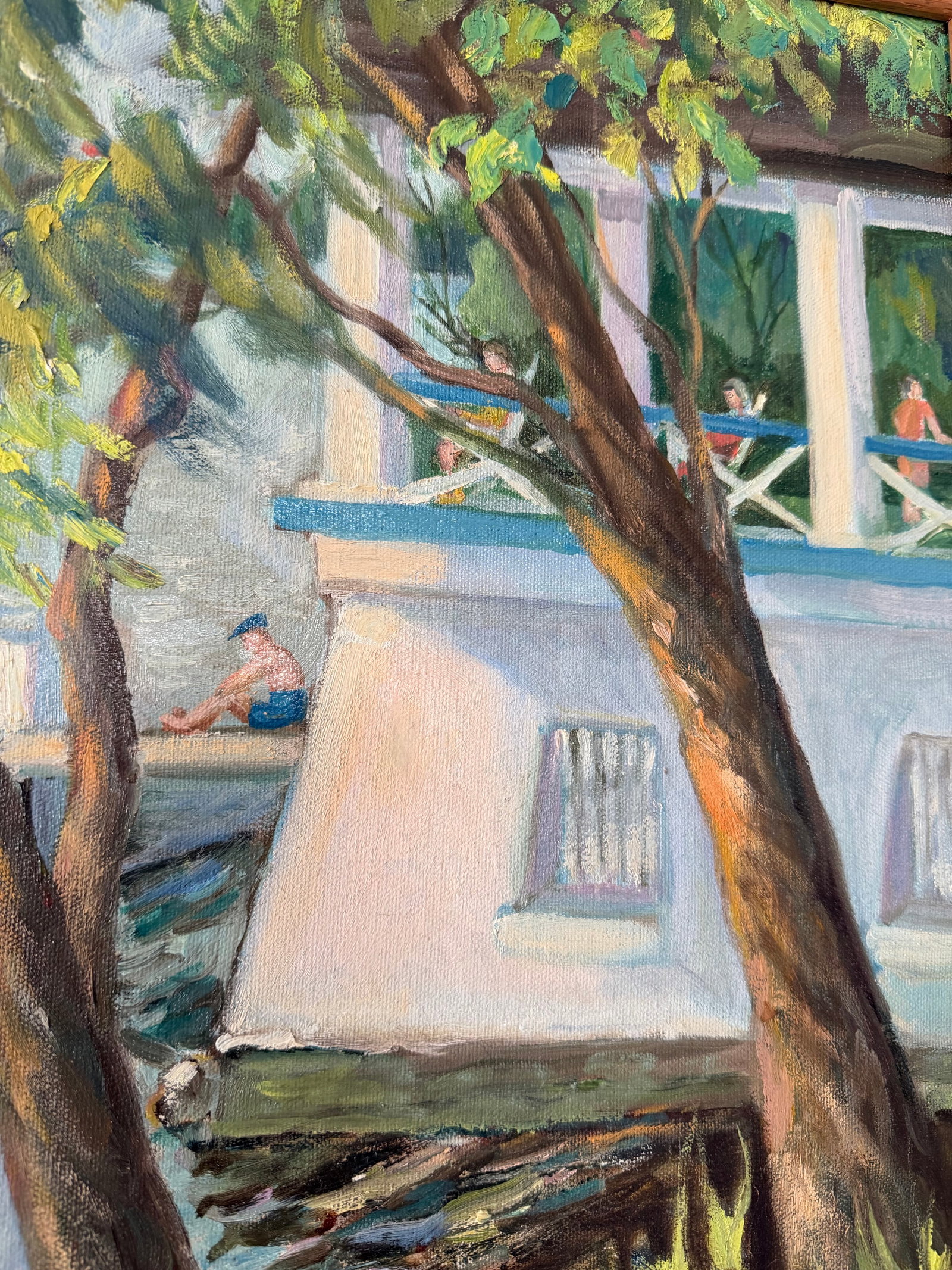 Nancy Newcomb Watercolor Painting, "The Boathouse at Geneva Bay" 1992 - 4