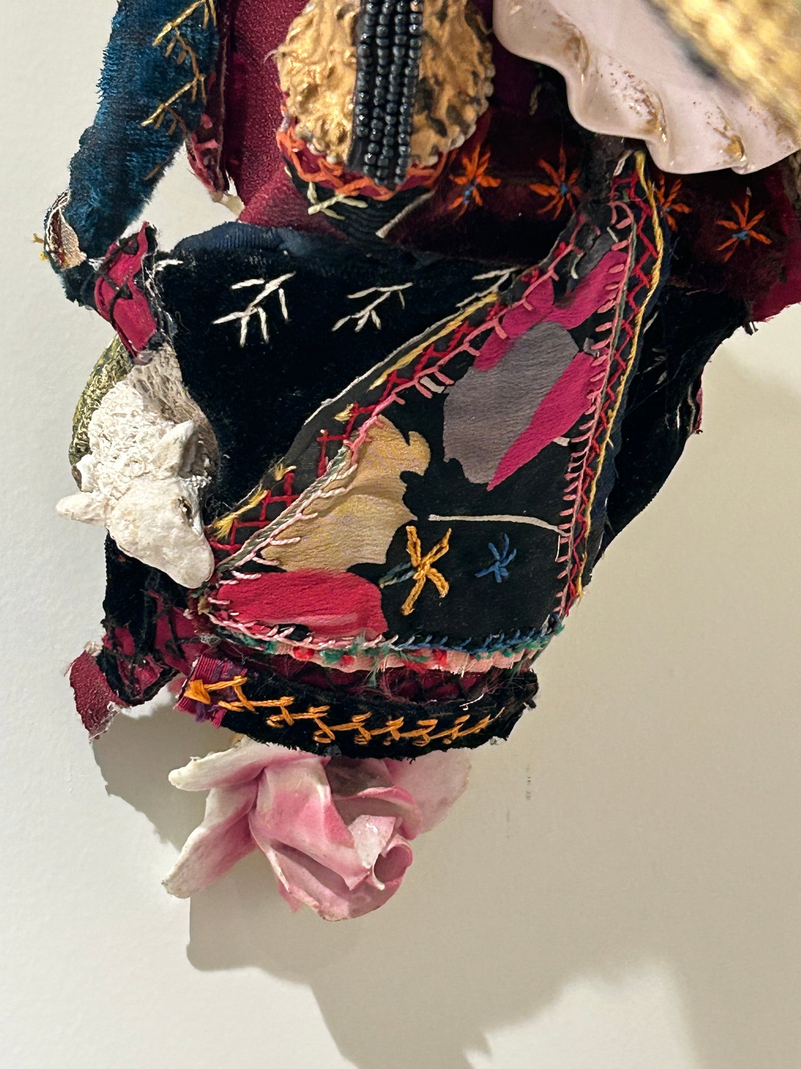 Mixed Media Skull Wall Sculpture Titled Giving Sweet - 5
