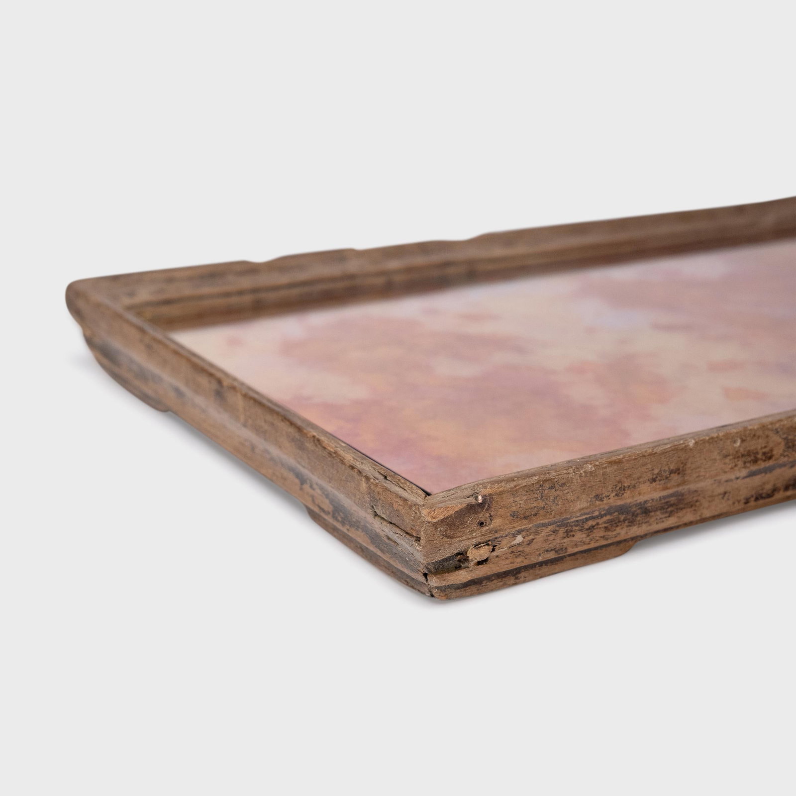 Chinese Rose Mirror Tea Tray, C. 1900 - 3