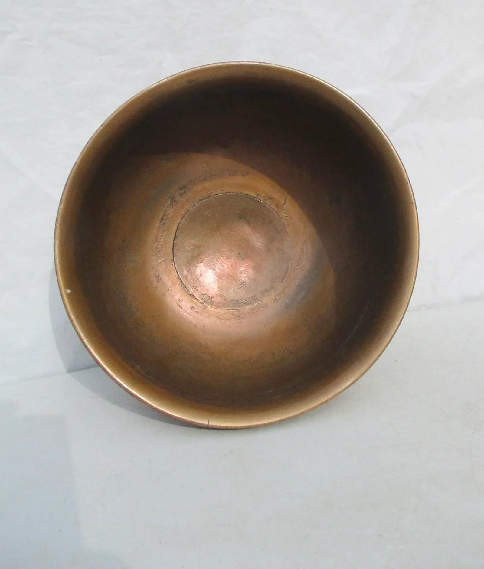 Antique Early 20th Century Indian Brass and Copper Bowl - 3