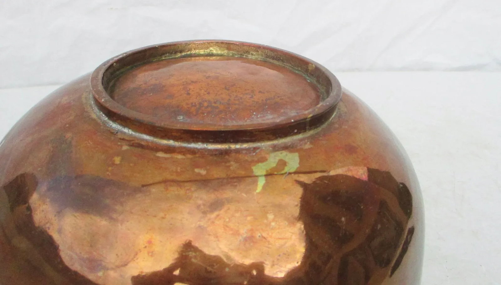 Antique Early 20th Century Indian Brass and Copper Bowl - 5