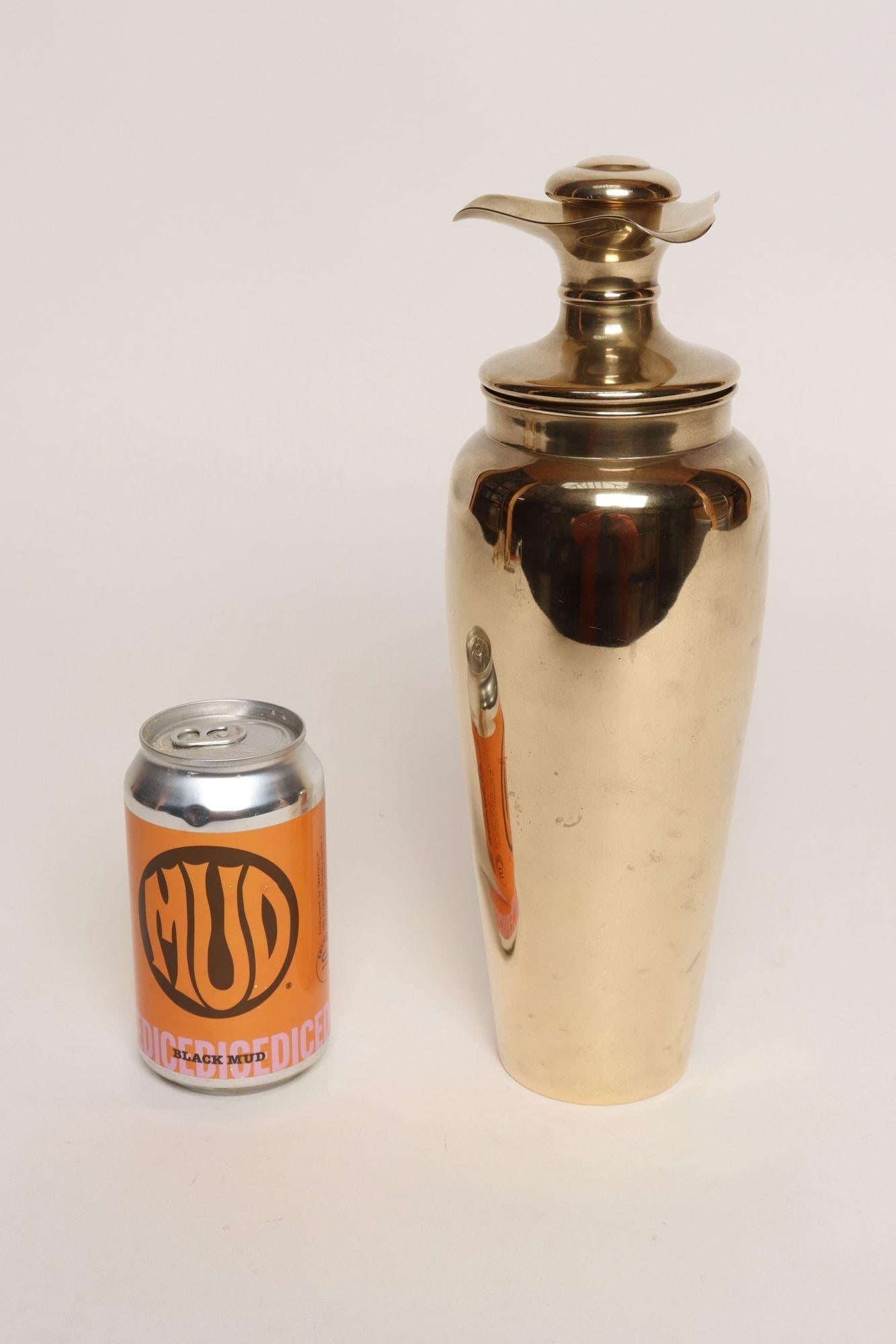 Vintage Swedish Art Deco Dirigold Goldware Cocktail Shaker With Monogrammed "Ik" - 4
