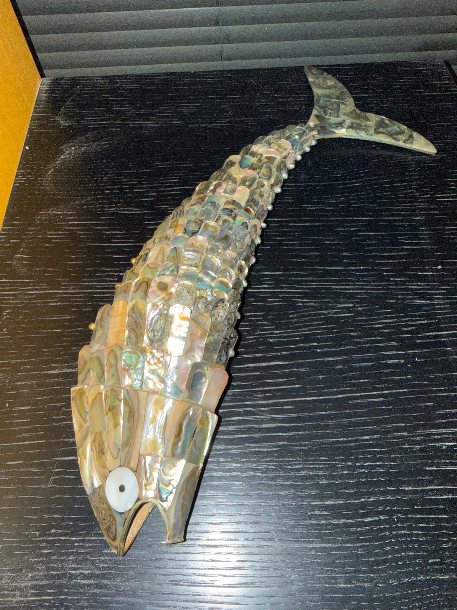 Vintage Mexican Abalone Shell Fish Bottle Opener Sculpture - 5