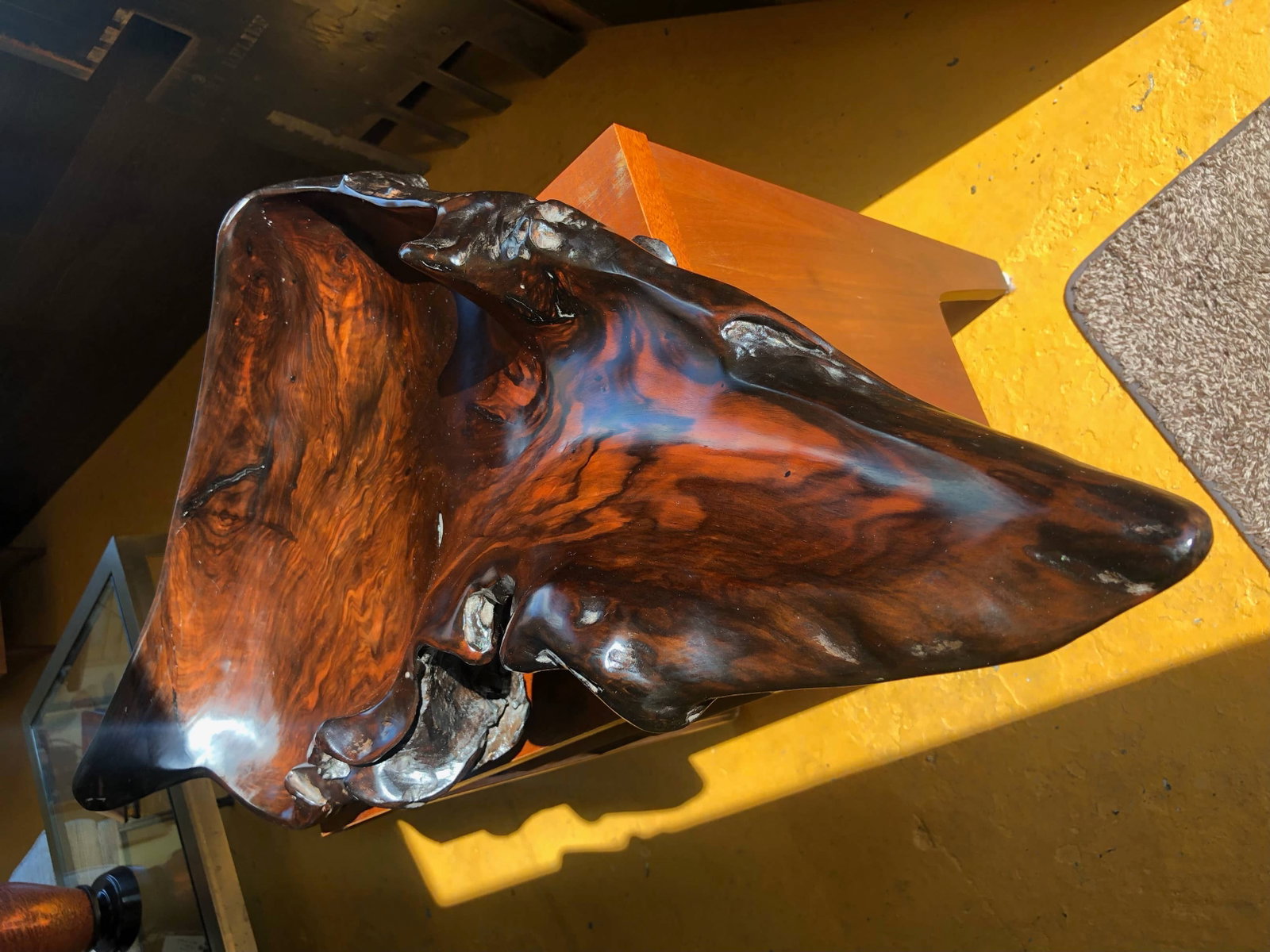 Large Irregular Shaped Burl Bowl - 12