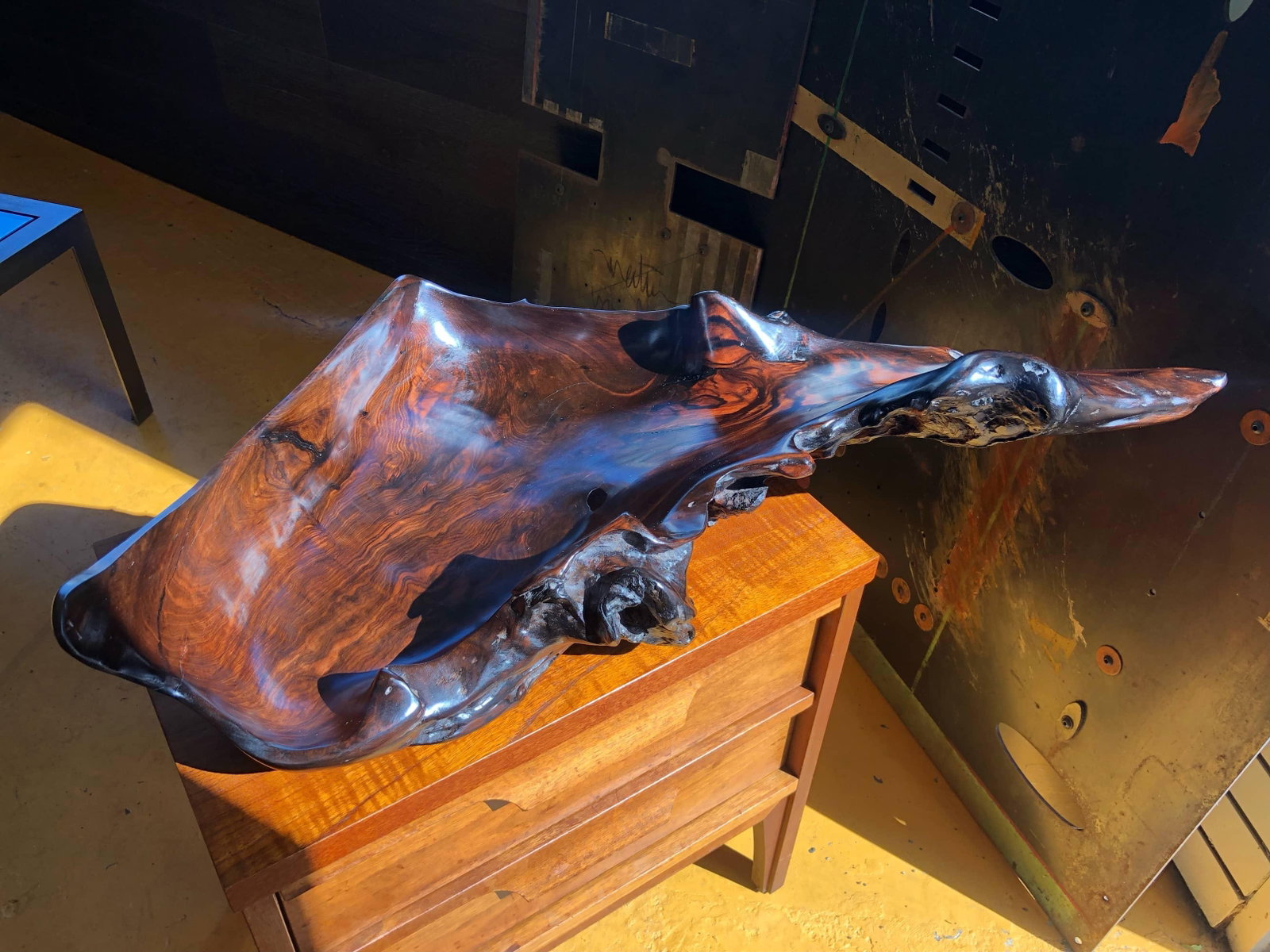 Large Irregular Shaped Burl Bowl - 3