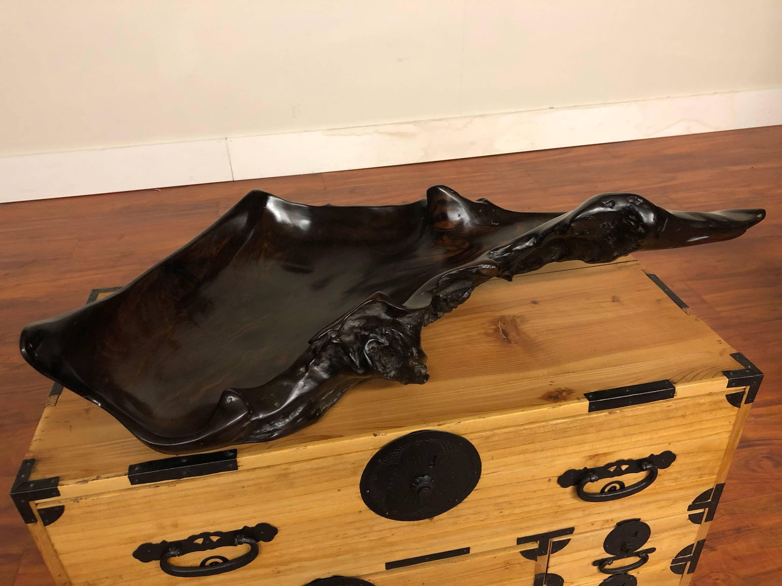 Large Irregular Shaped Burl Bowl - 9