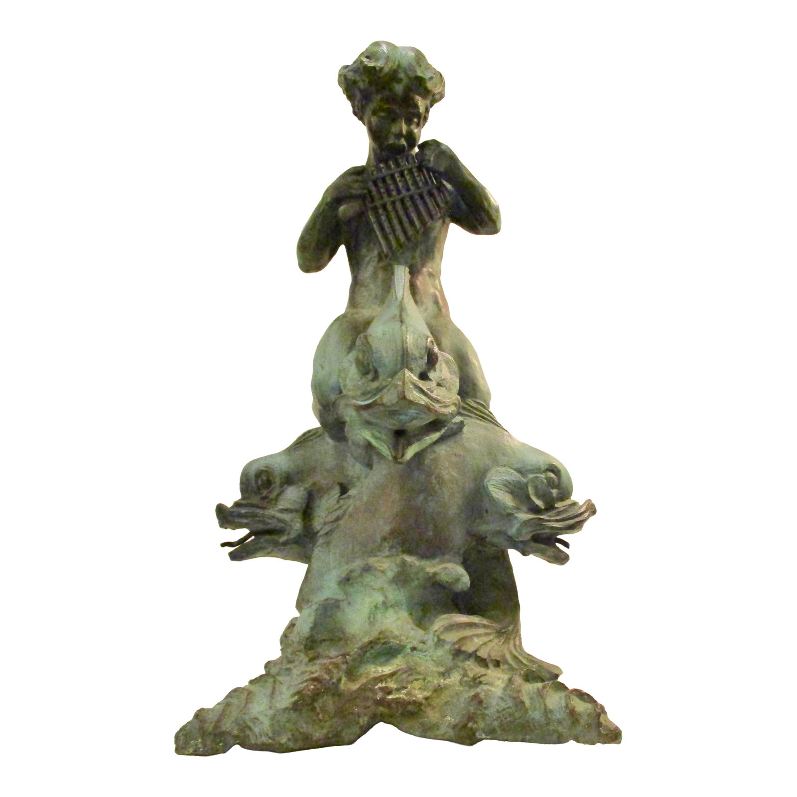 1940s Vintage Alexander Portnoff Cherub on Dolphin Bronze Fountain (1 of 14)