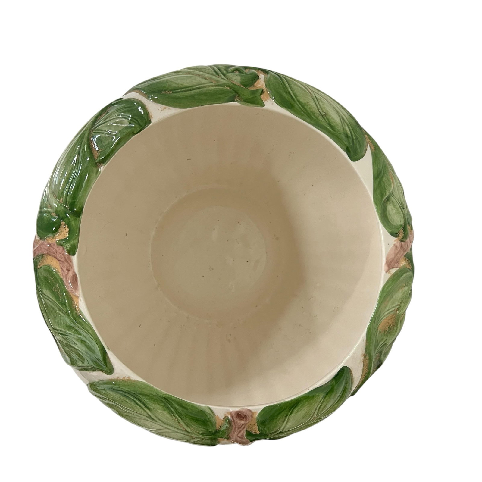 Vintage Rare Jay Willlfred for Andrea by Sadek Glazed Philodendron Leaf Planter, Made in Portugal - 4