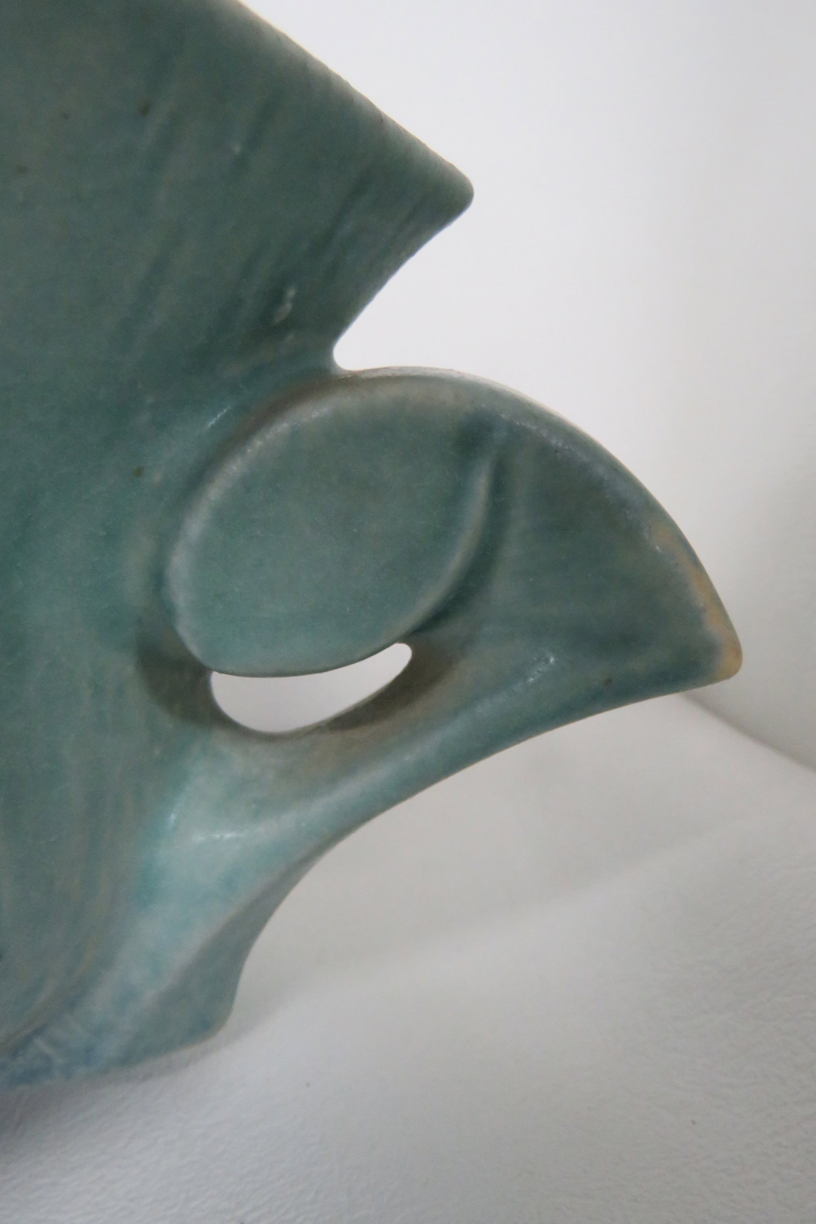 Mid 20th Century Roseville Pottery 461 14 Blue Ceil Clematis Oval Center Bowl 4689b - 15