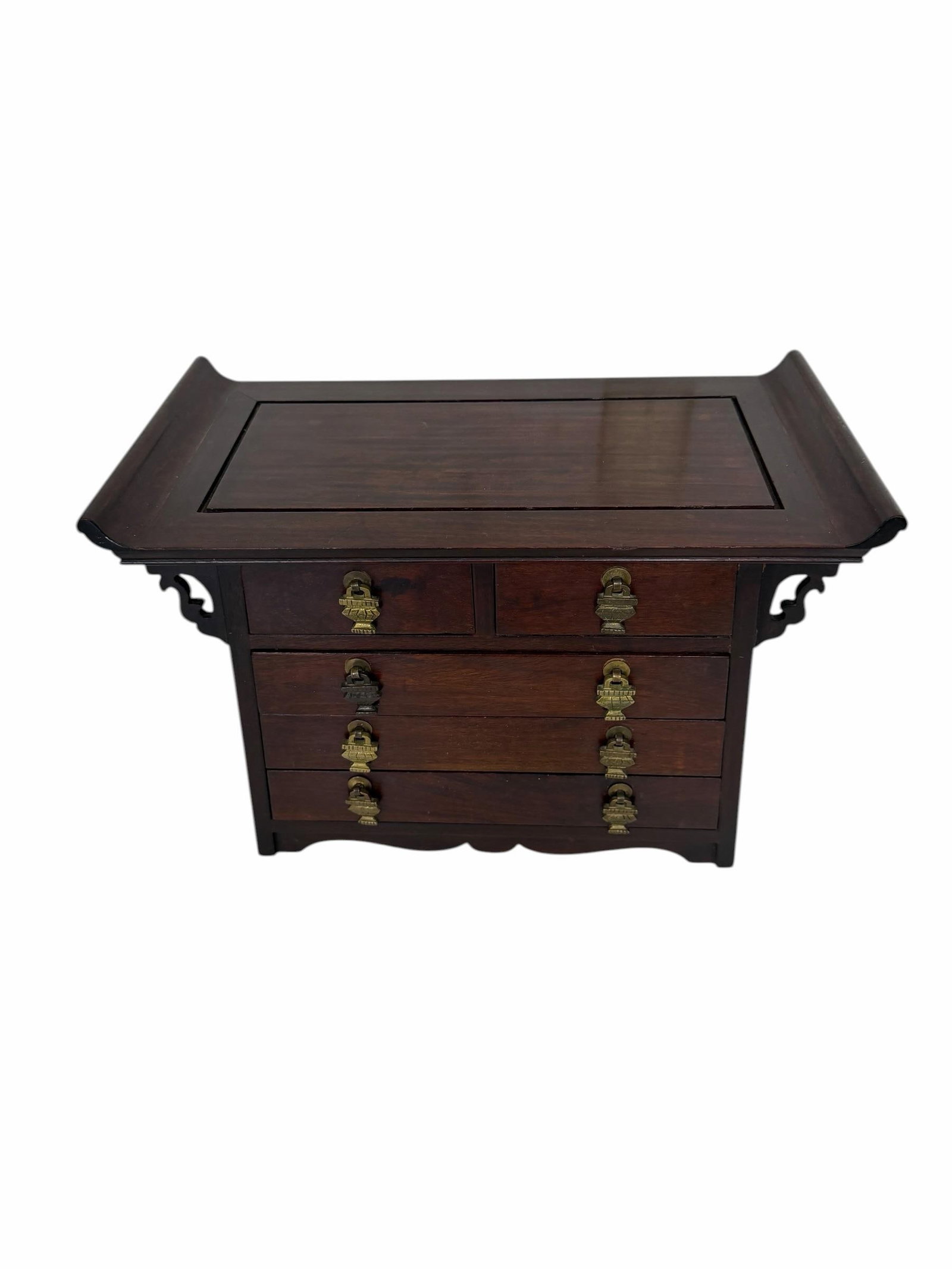 Vintage Chinoiserie Rosewood Jewelry Box - 2